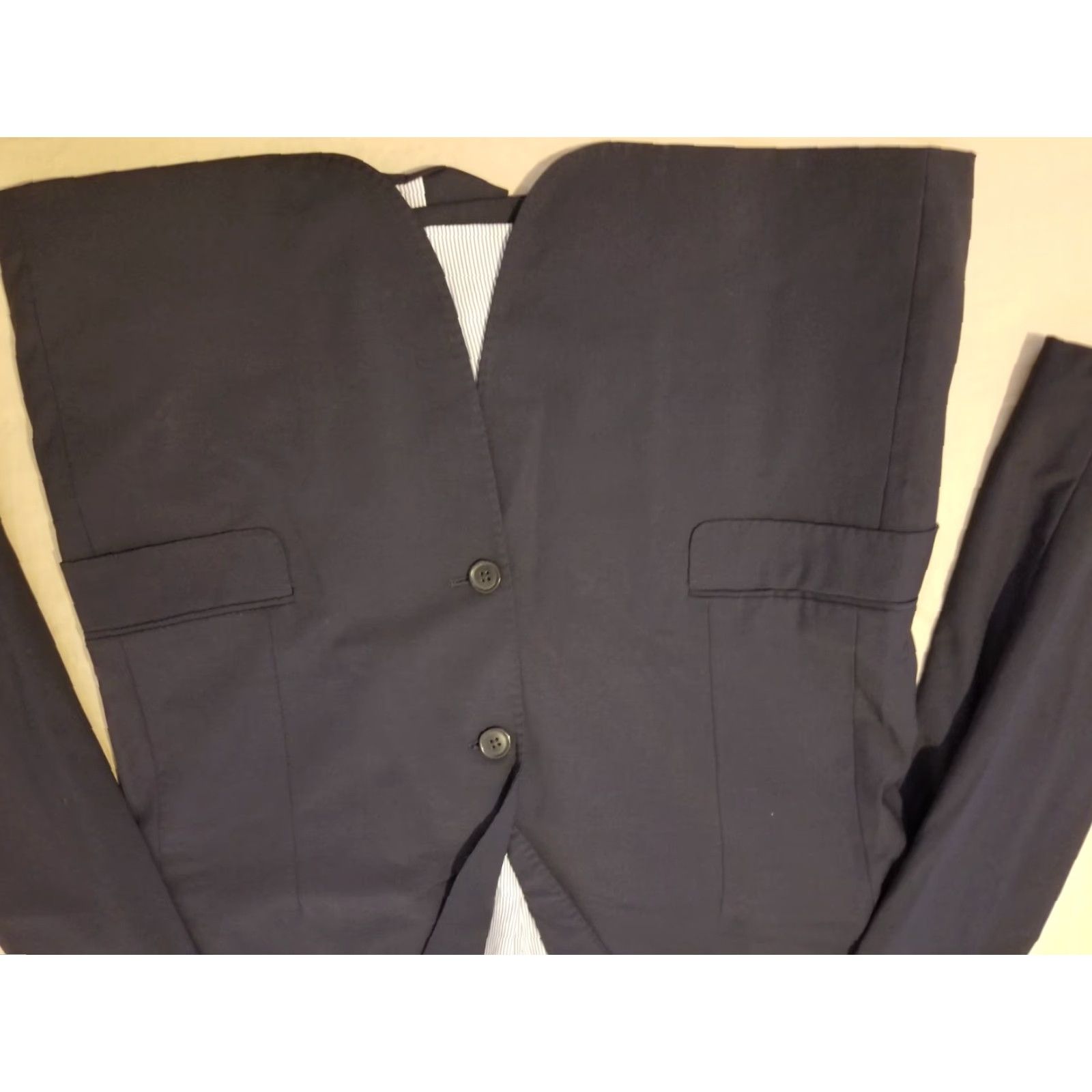 Brooks Brothers Brooks Brothers Blazer Jacket 42R Navy Blue Wool Single-Breasted Notch Lapel Mens Regular 2 Piece Vintage No Size 42R - 3 Thumbnail