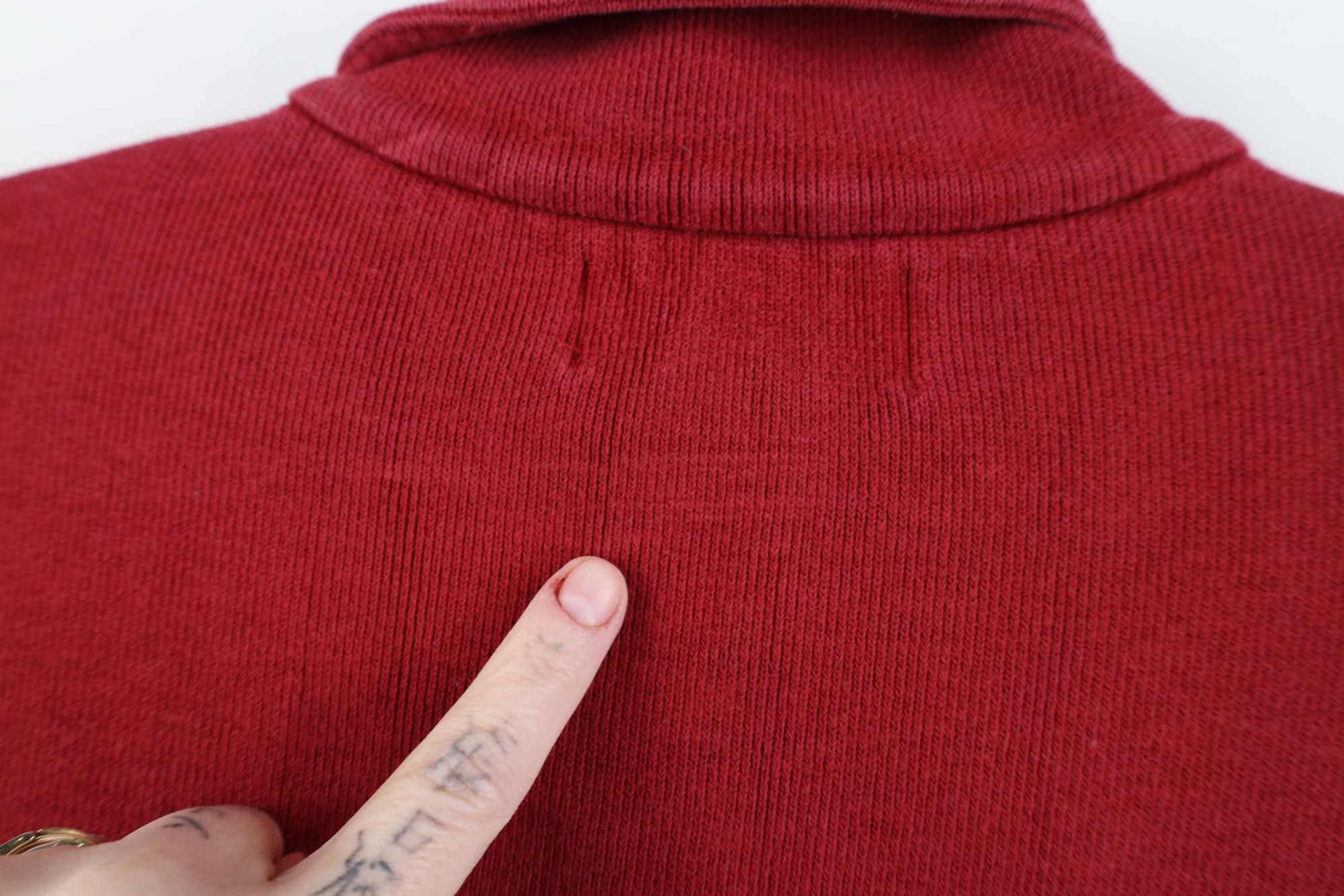 Polo Ralph Lauren Vintage 90s Ralph Lauren Ribbed Knit 1/4 Zip Sweater Red Size US L / EU 52-54 / 3 - 11 Thumbnail