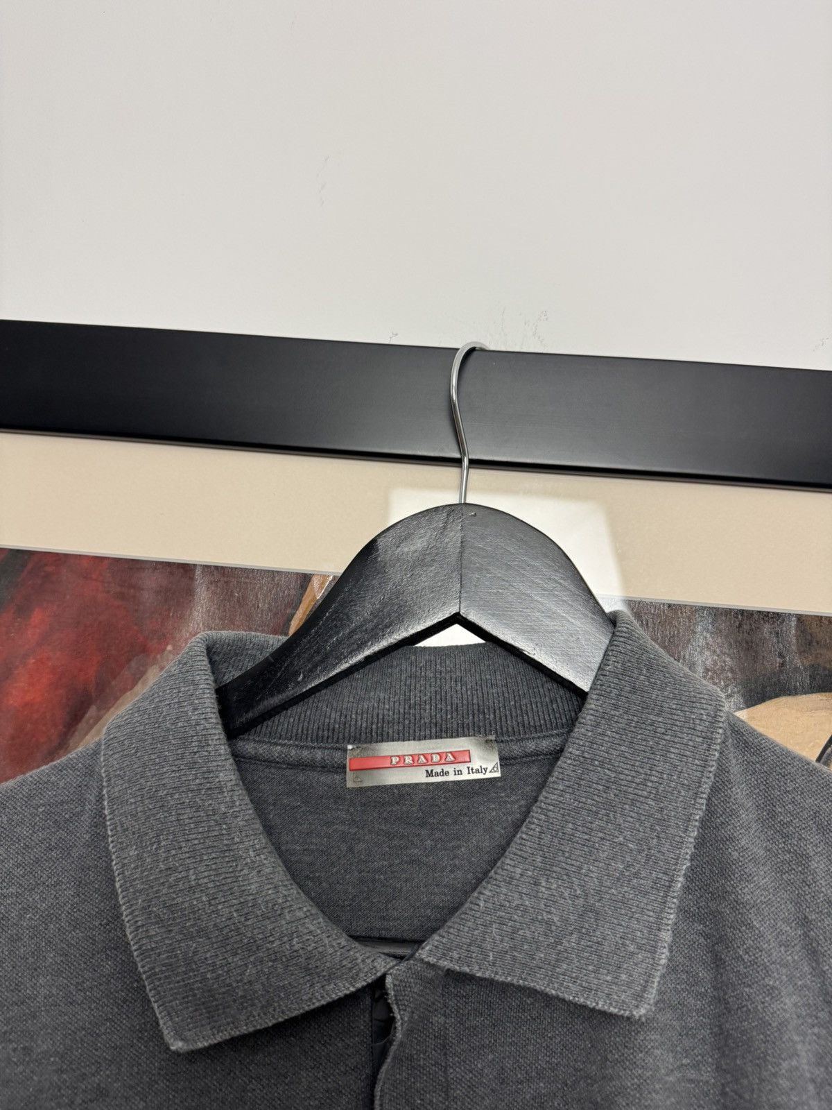 Prada Prada Red Tab Polo Shirt Designer Luxury Logo Vintage Y2k Size US XL / EU 56 / 4 - 5 Thumbnail