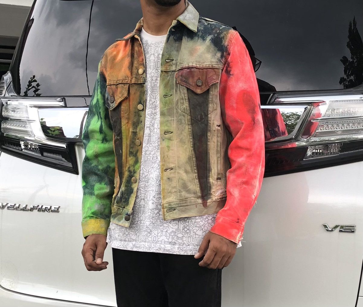 Levi's Vintage Clothing Vintage 80s Levis Custom Painted Distressed Denim Jacket 🇺🇸 Size US M / EU 48-50 / 2 - 1 Thumbnail