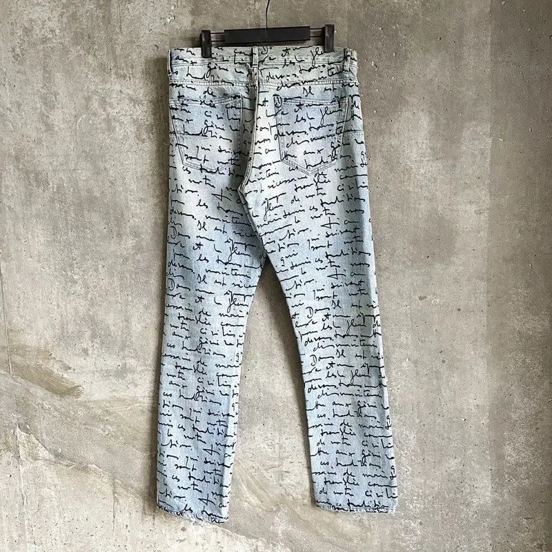 Dior Dior Homme RUNWAY SS15 Handwritten Script Denim Size US 32 / EU 48 - 3 Thumbnail
