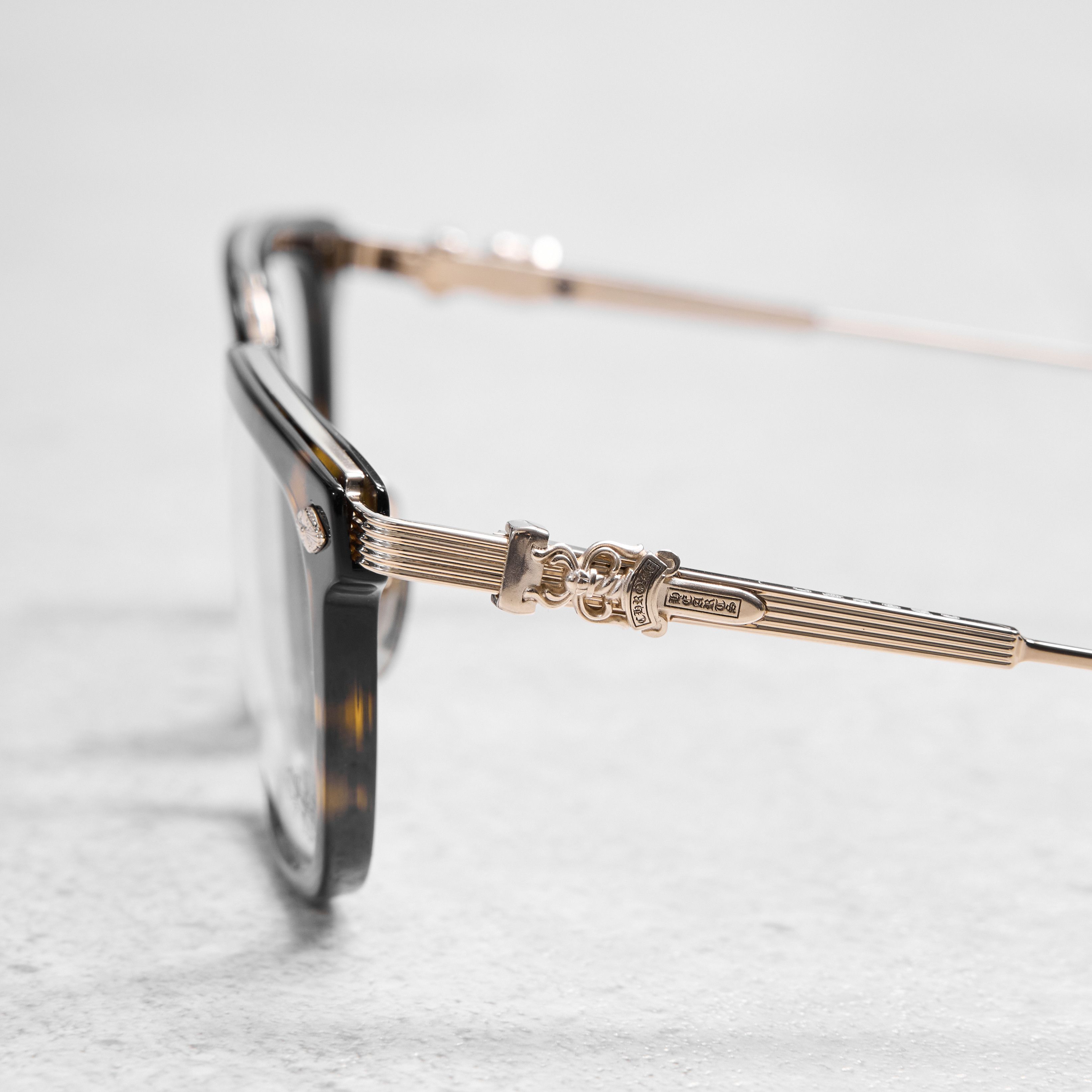 Chrome Hearts CHROME HEARTS OVERPOKED DARK TORTOISE/GOLD PLATED Size ONE SIZE - 3 Thumbnail