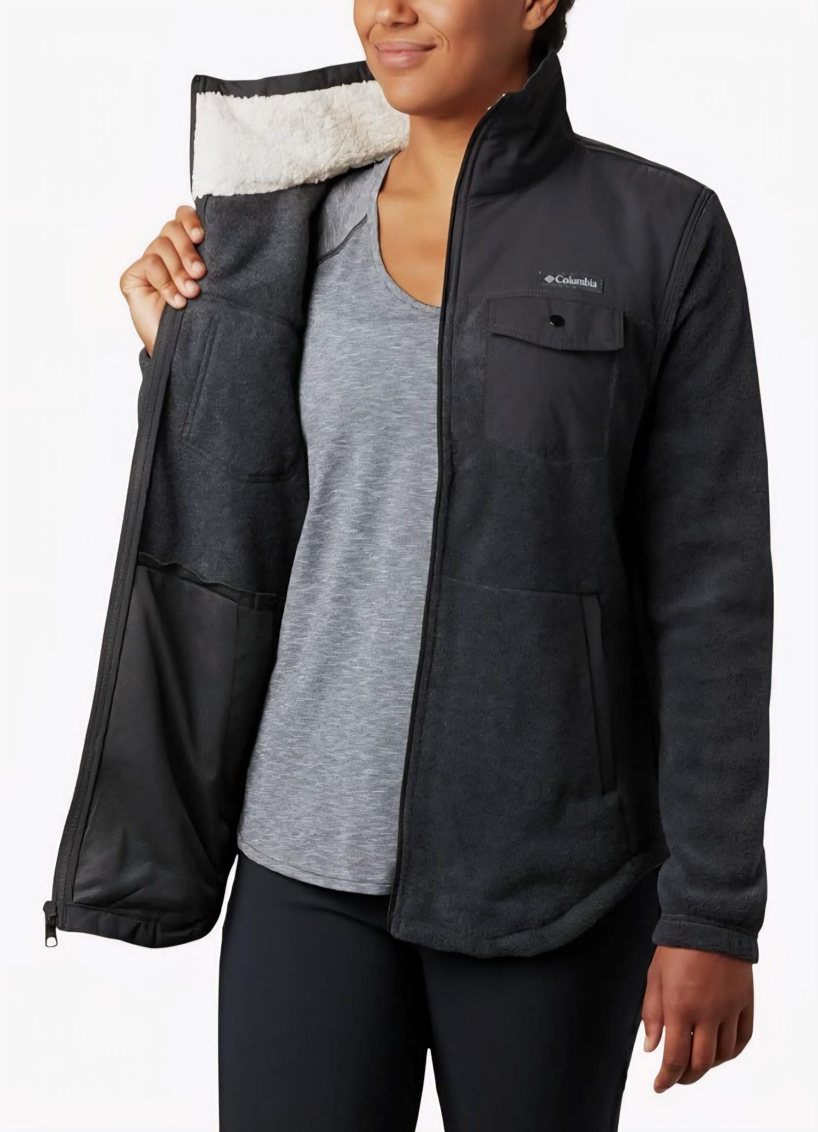 Columbia NWT Columbia Benton Springs Overlay Fleece Sherpa Jacket SM Size S / US 4 / IT 40 - 5 Thumbnail