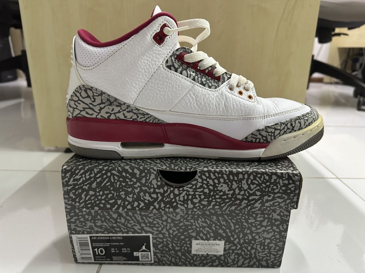Jordan Brand × Nike Jordan 3 Retro Kardinal Red Size US 10 / EU 43 - 5 Thumbnail