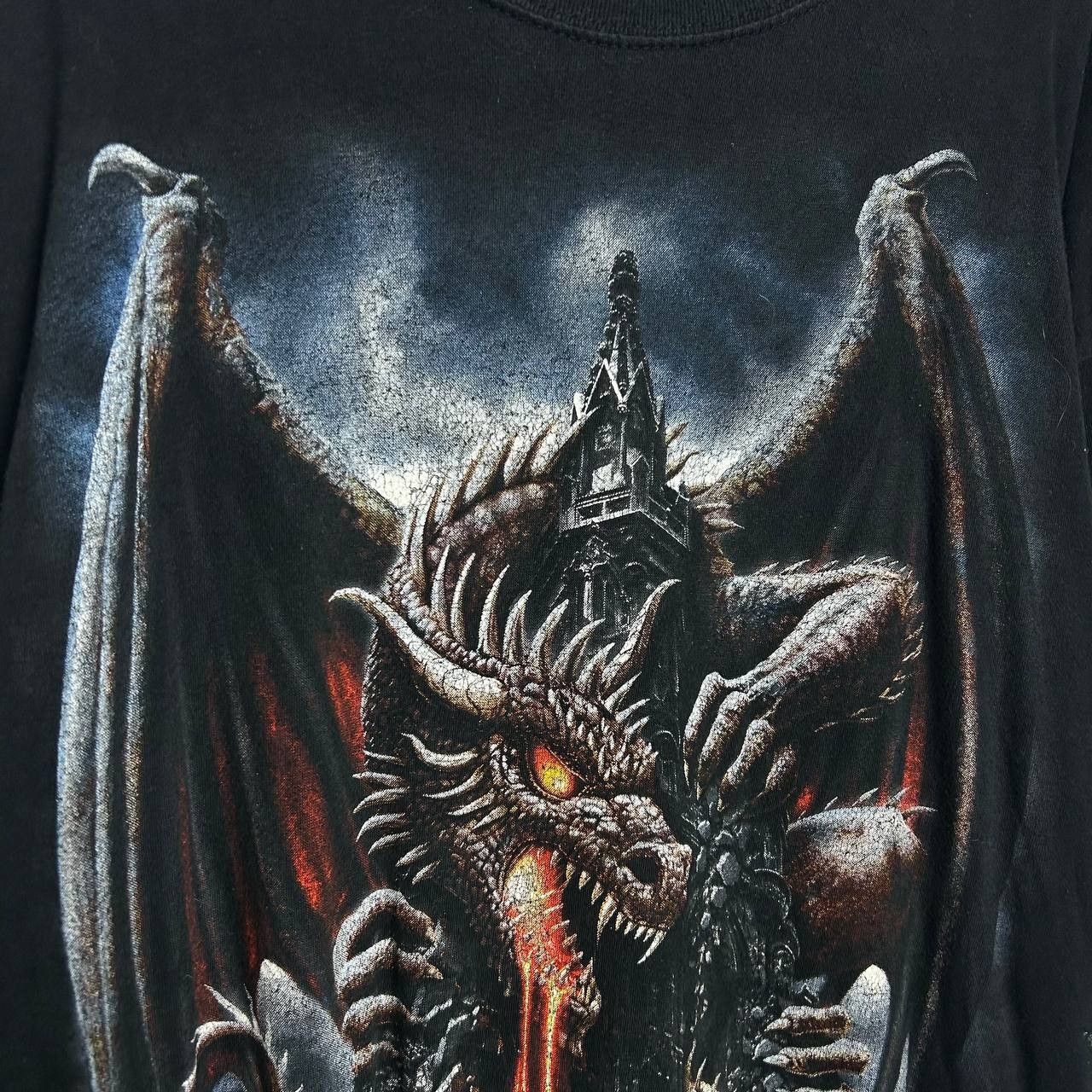 Vintage Vintage Spiral Big Dragon graphic logo 90s japan longsleeve Size US XXL / EU 58 / 5 - 3 Thumbnail