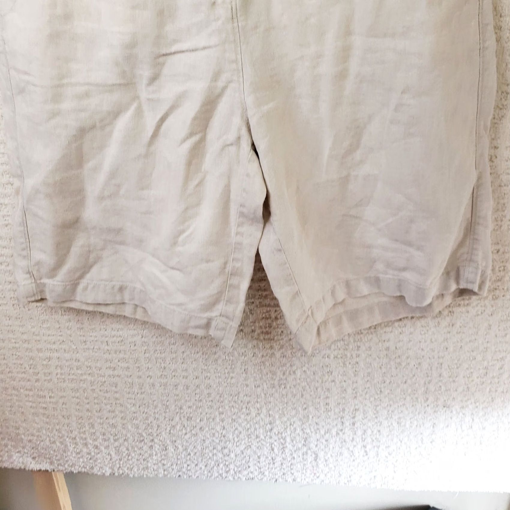 Vintage VINTAGE LL Bean Womens Bermuda Shorts Linen White 12 High Rise 32in 7in Inseam Casual 90s Womens Size 24" / US 00 / IT 34 - 4 Thumbnail