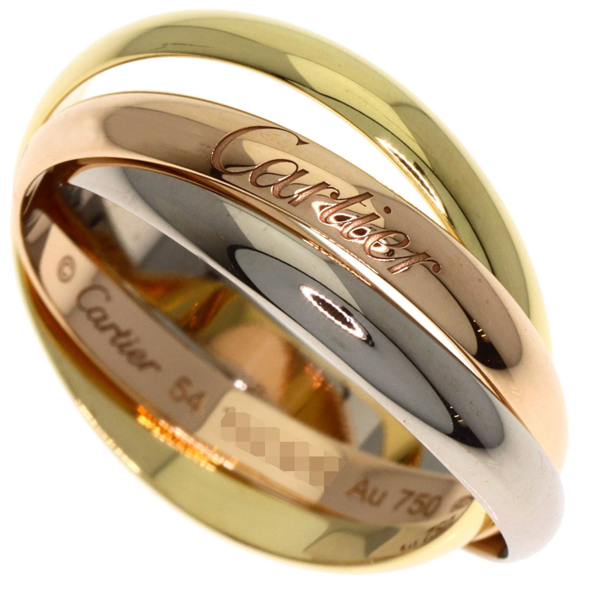 Cartier Cartier Trinity SM #54 Current Model Ring 18K Yellow Gold/18K Pink White Gold Women's CARTIER Size ONE SIZE - 1 Thumbnail