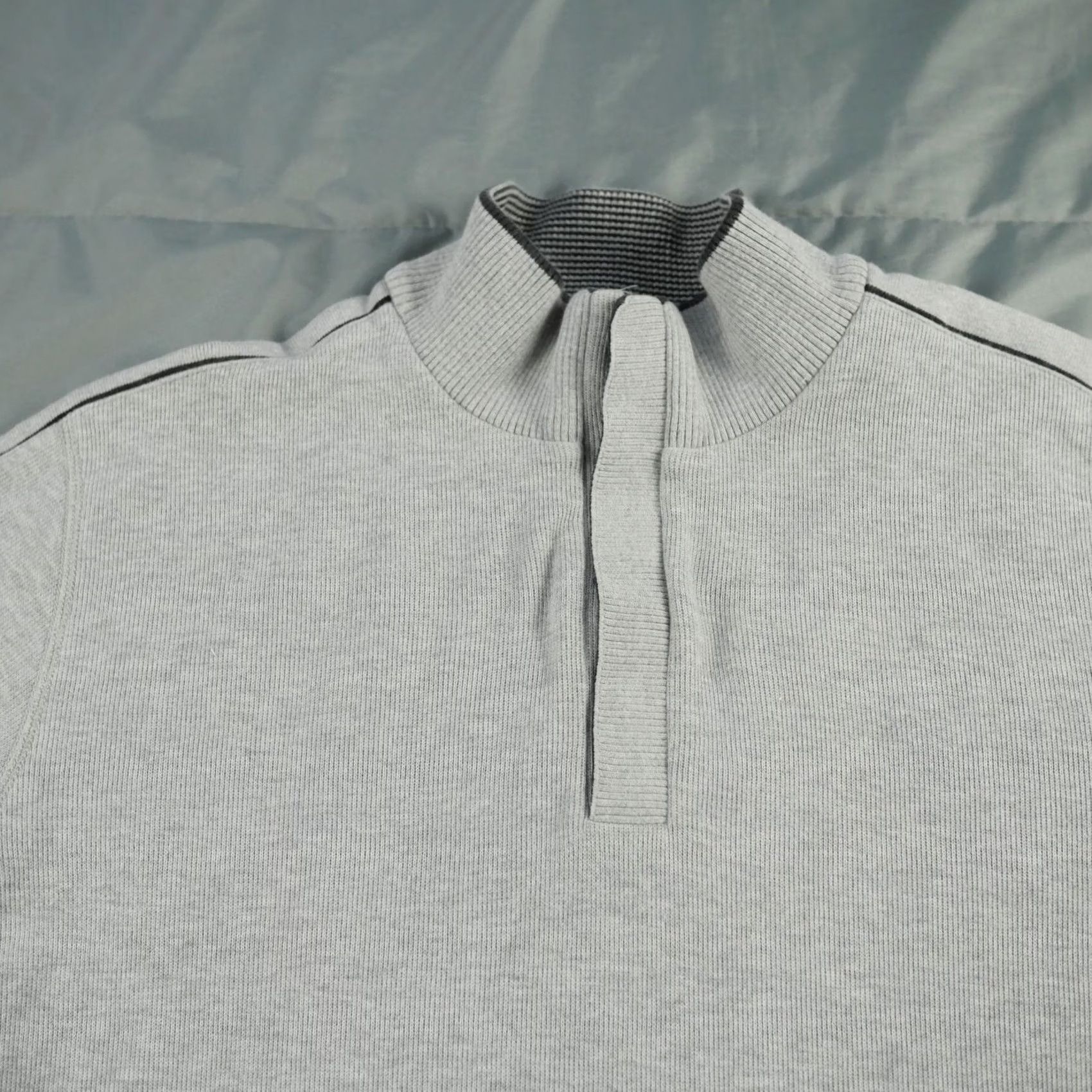 Hugo Boss BOSS Hugo Boss Sweater Mens XL Gray Mock Neck Pullover Size US XL / EU 56 / 4 - 2 Thumbnail