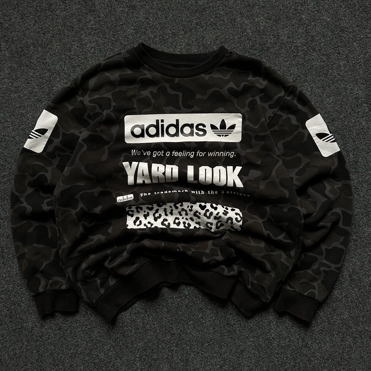 Adidas VTG Man Adidas Camo Sweatshirt Big Logo Size M Distressed Size US M / EU 48-50 / 2 - 3 Thumbnail