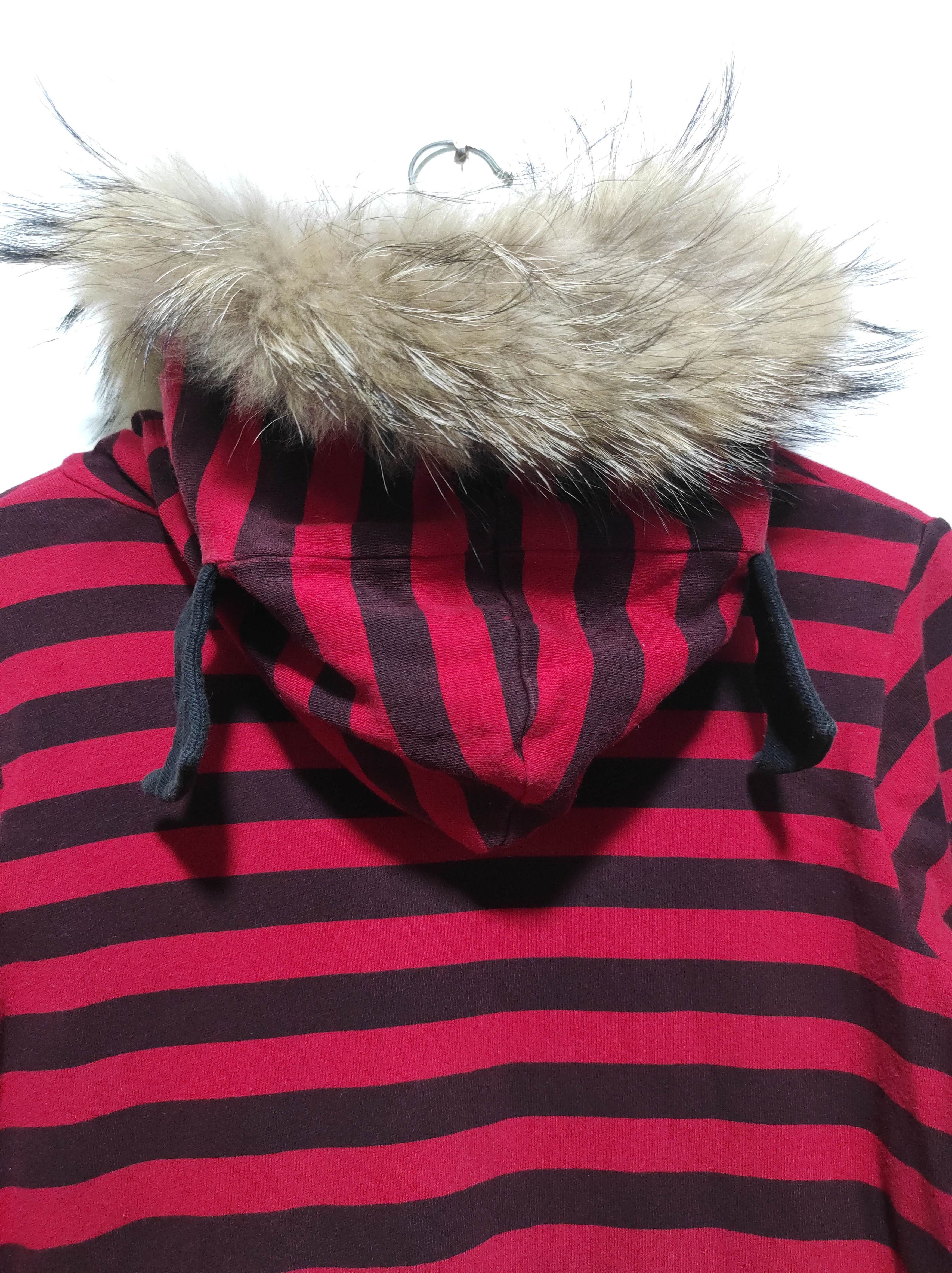 If Six Was Nine Head Punk Stripe Skull Zip Fur Hoodie Ifsixwasnine Lgb Style Size US S / EU 44-46 / 1 - 15 Thumbnail
