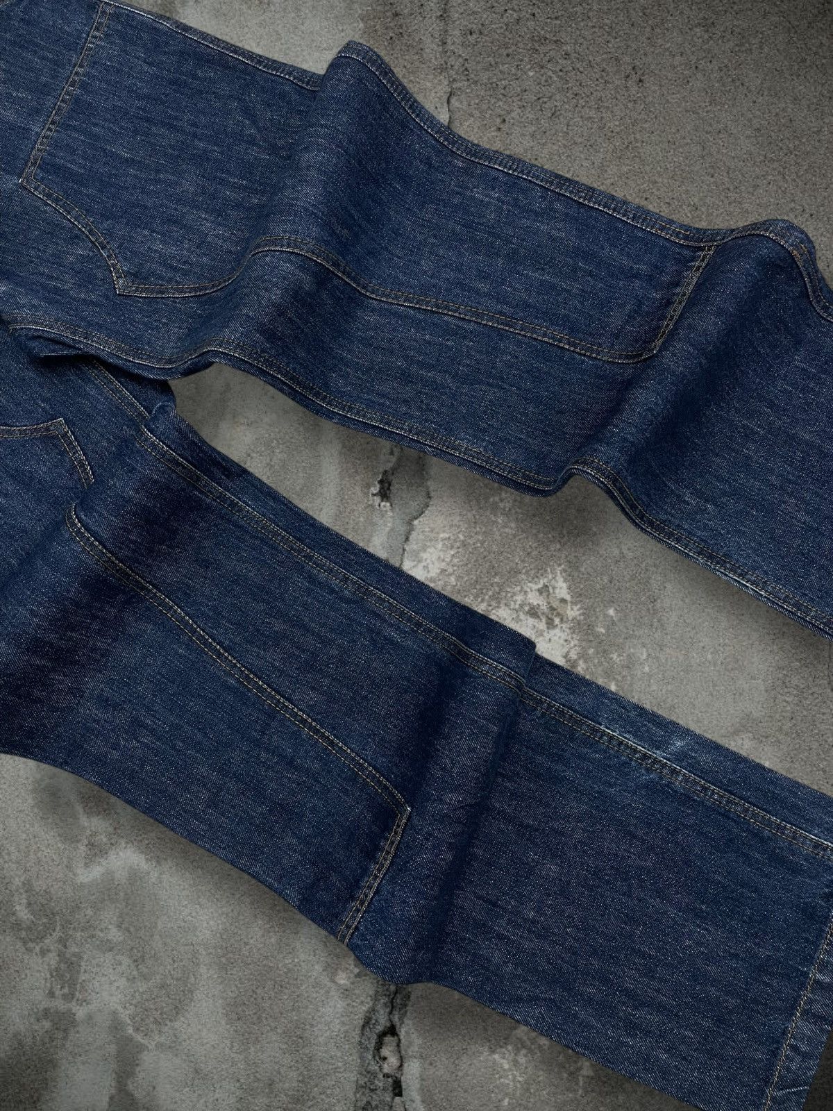 Japanese Brand Vintage Og Japan Designer Hanjiro Harajuku Double Knee Denim Size US 32 / EU 48 - 6 Thumbnail