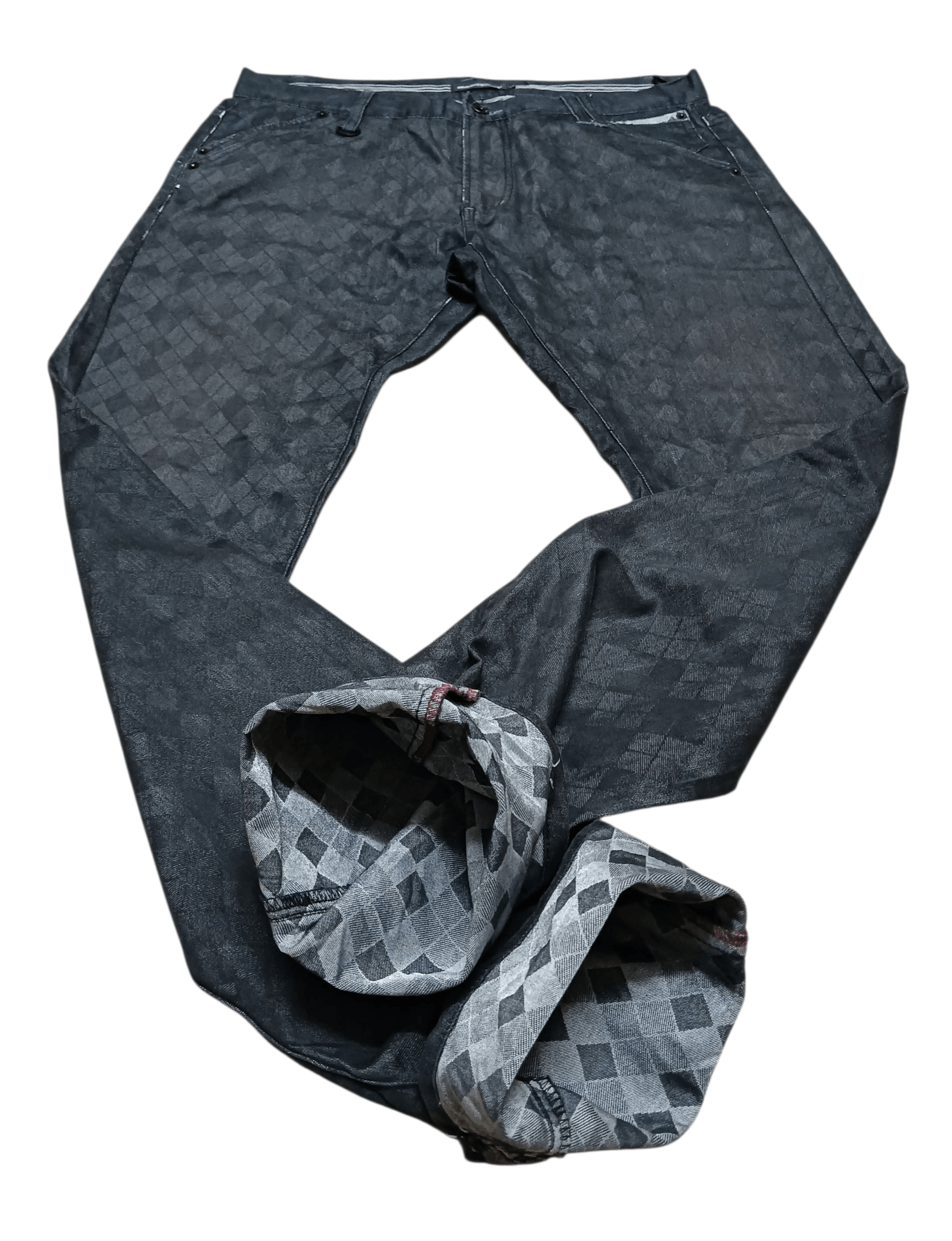 semanticdesign Semanticdesign Black Diamond Pattern Jeans Size US 34 / EU 50 - 4 Thumbnail