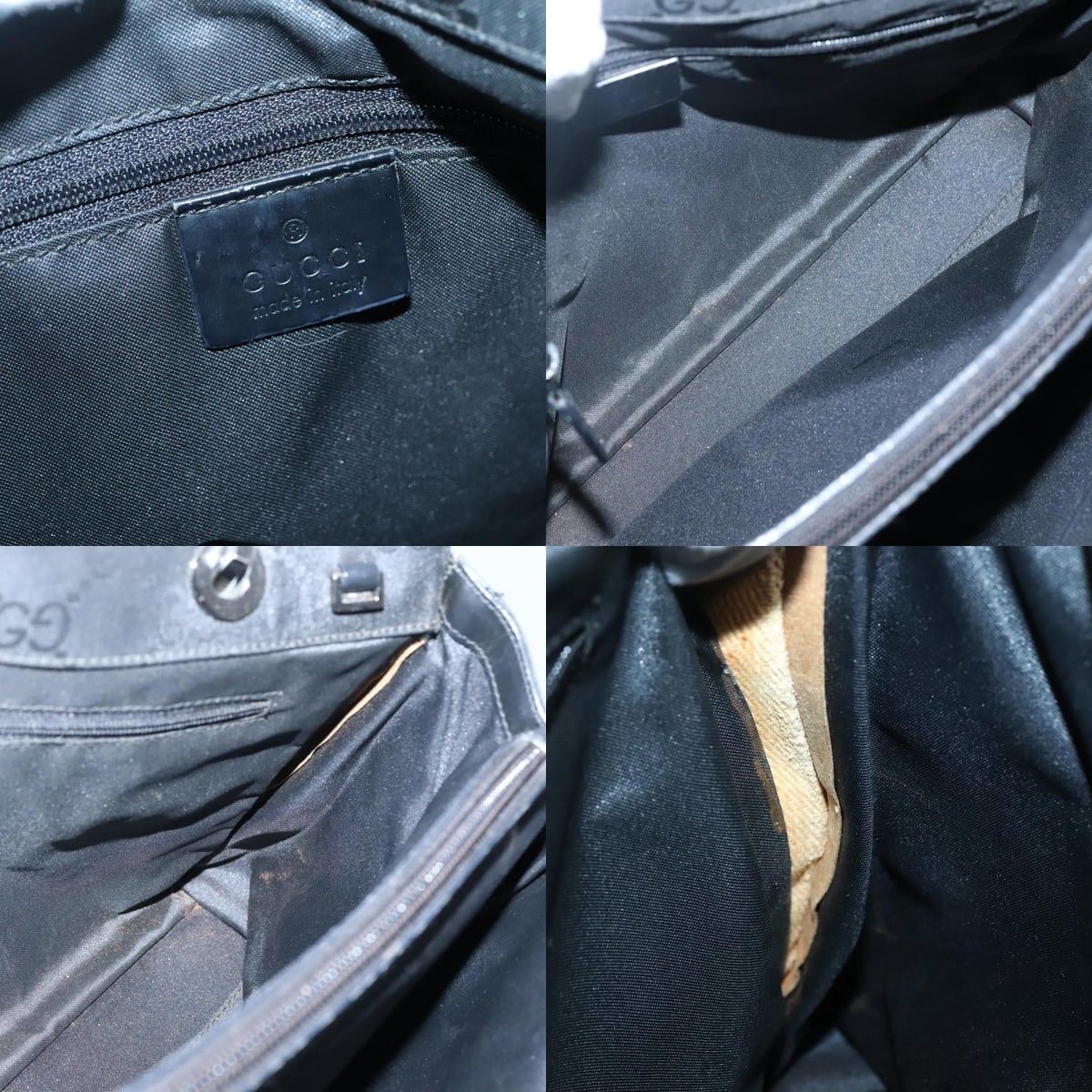 Gucci GUCCI Bamboo GG Canvas Hand Bag Nylon Black 002 002 Size ONE SIZE - 11 Thumbnail