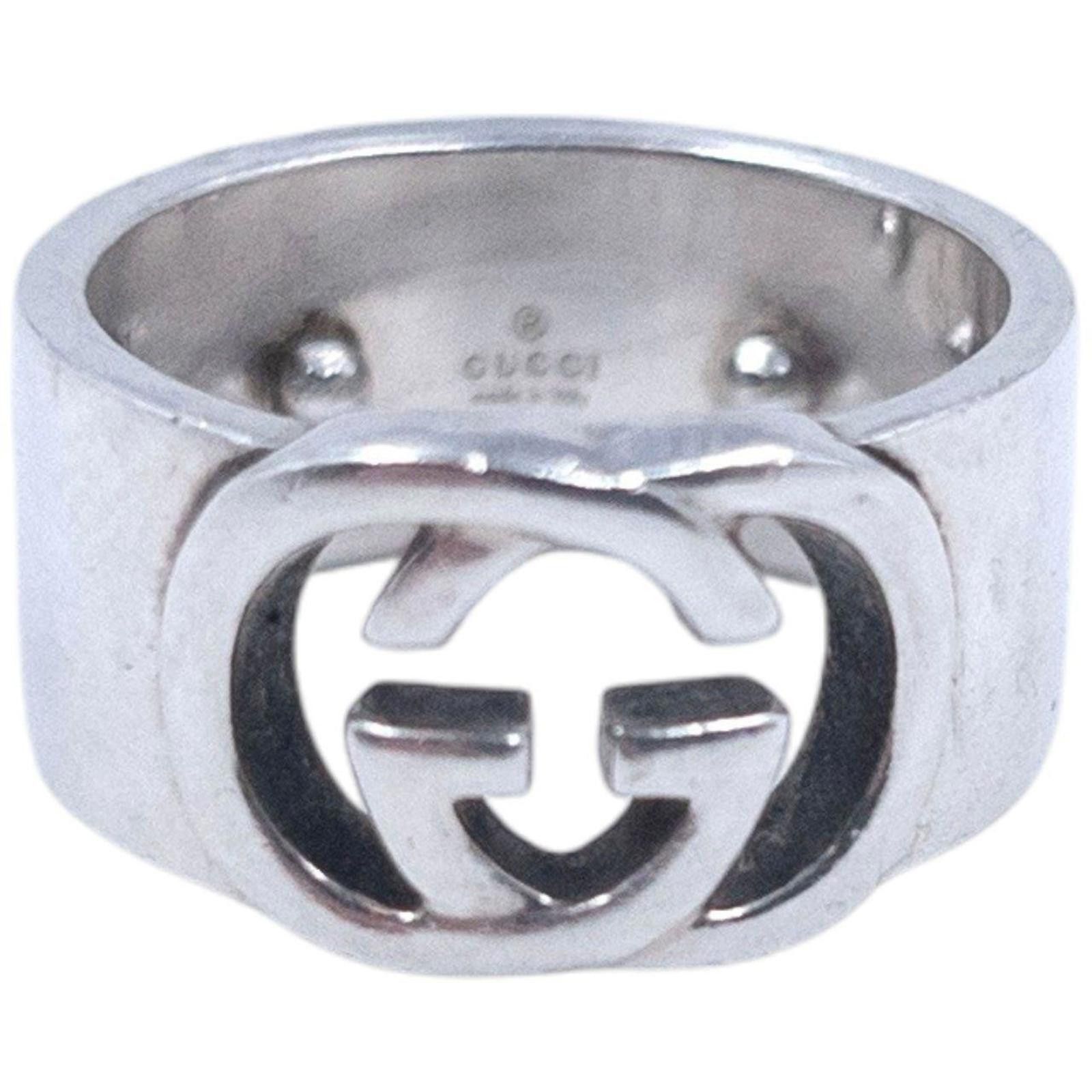 Gucci Vintage 2000s Gucci Silver Logo Ring Size ONE SIZE - 2 Thumbnail