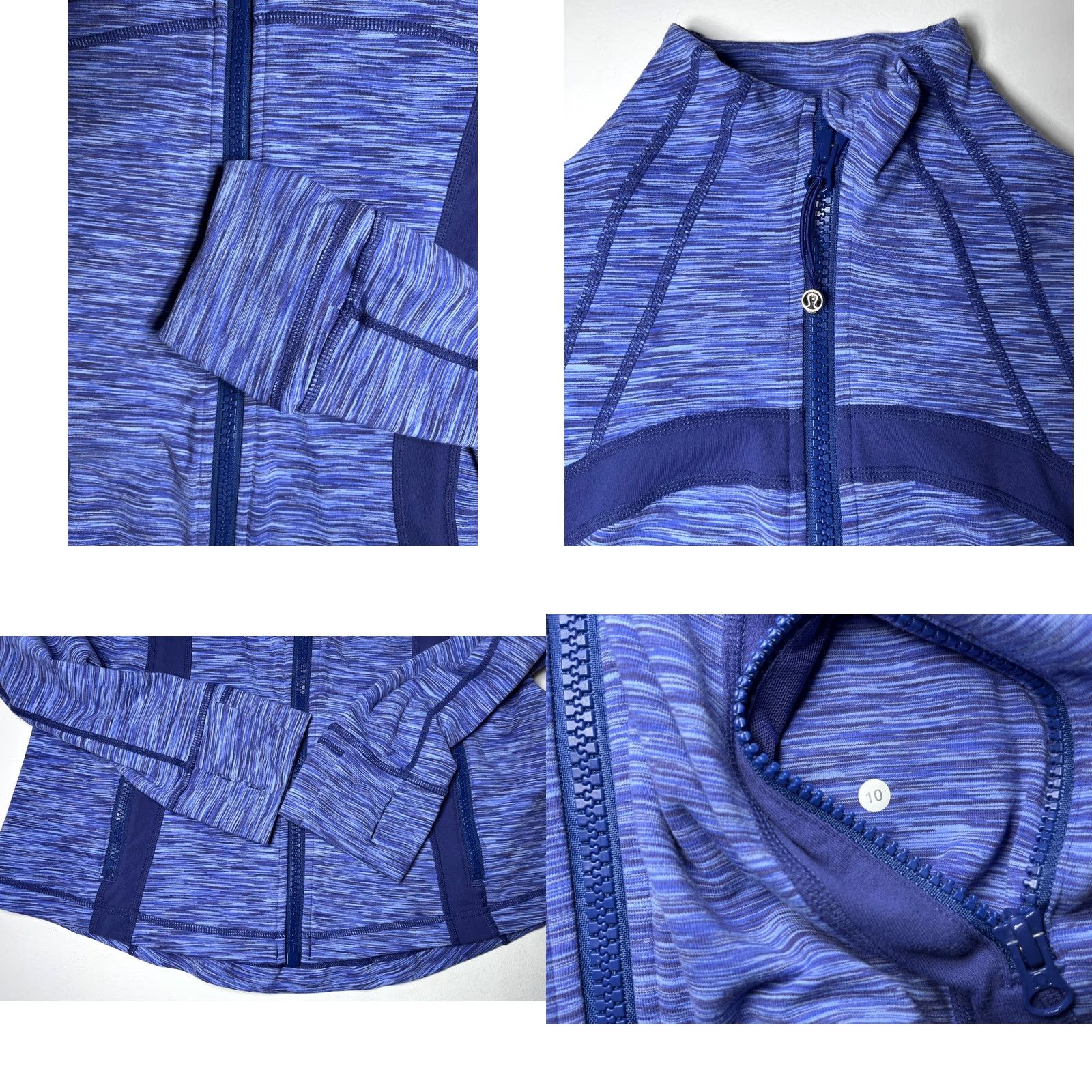 Lululemon Women’s Lululemon Define Jacket Blue Spacedye Pattern Sz 10 Activewear Jacket Womens Size L / US 10 / IT 46 - 8 Thumbnail