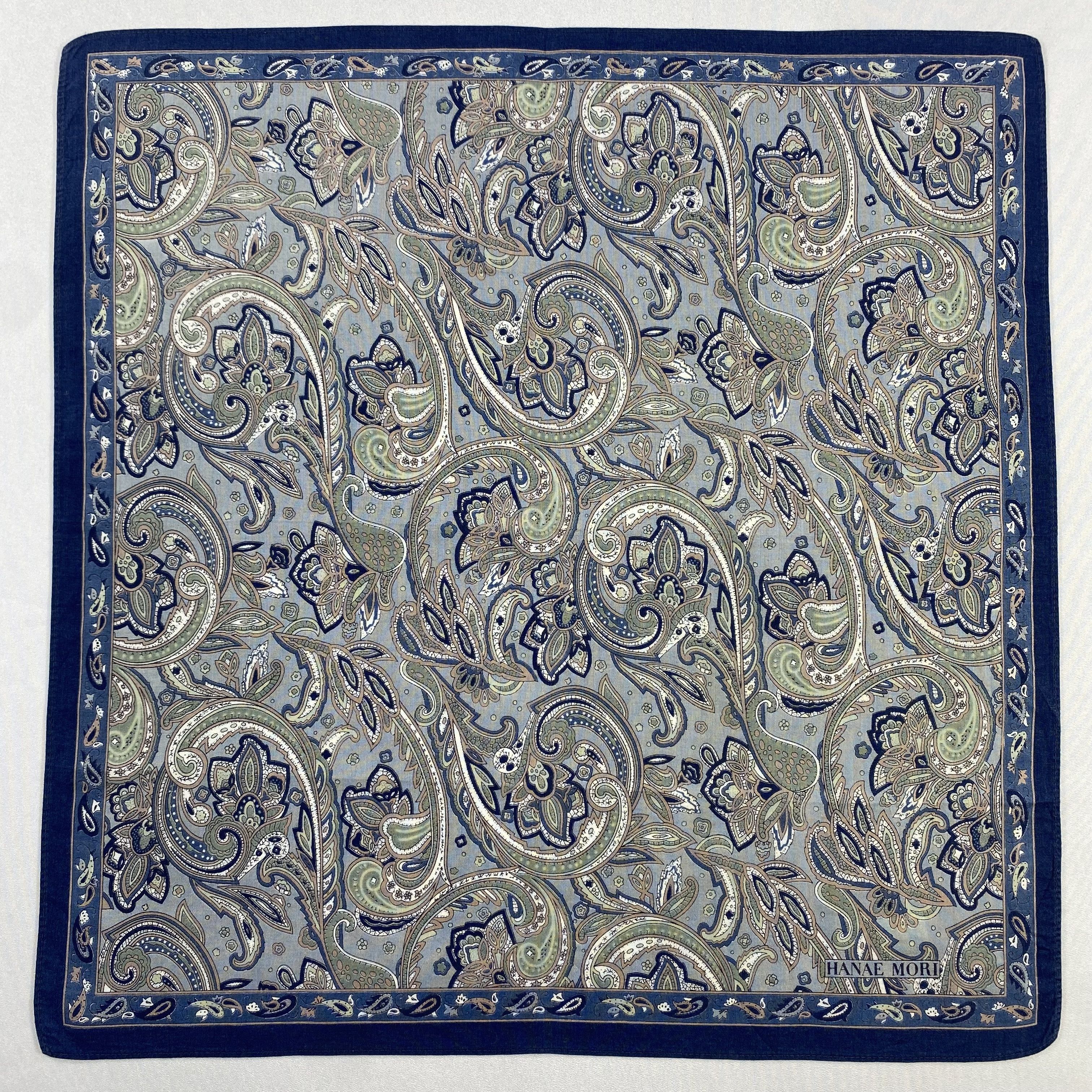 Hanae Mori × Vintage Hanae Mori Neckerchief / Bandana / Handkerchief-P1760 Size ONE SIZE - 1 Thumbnail