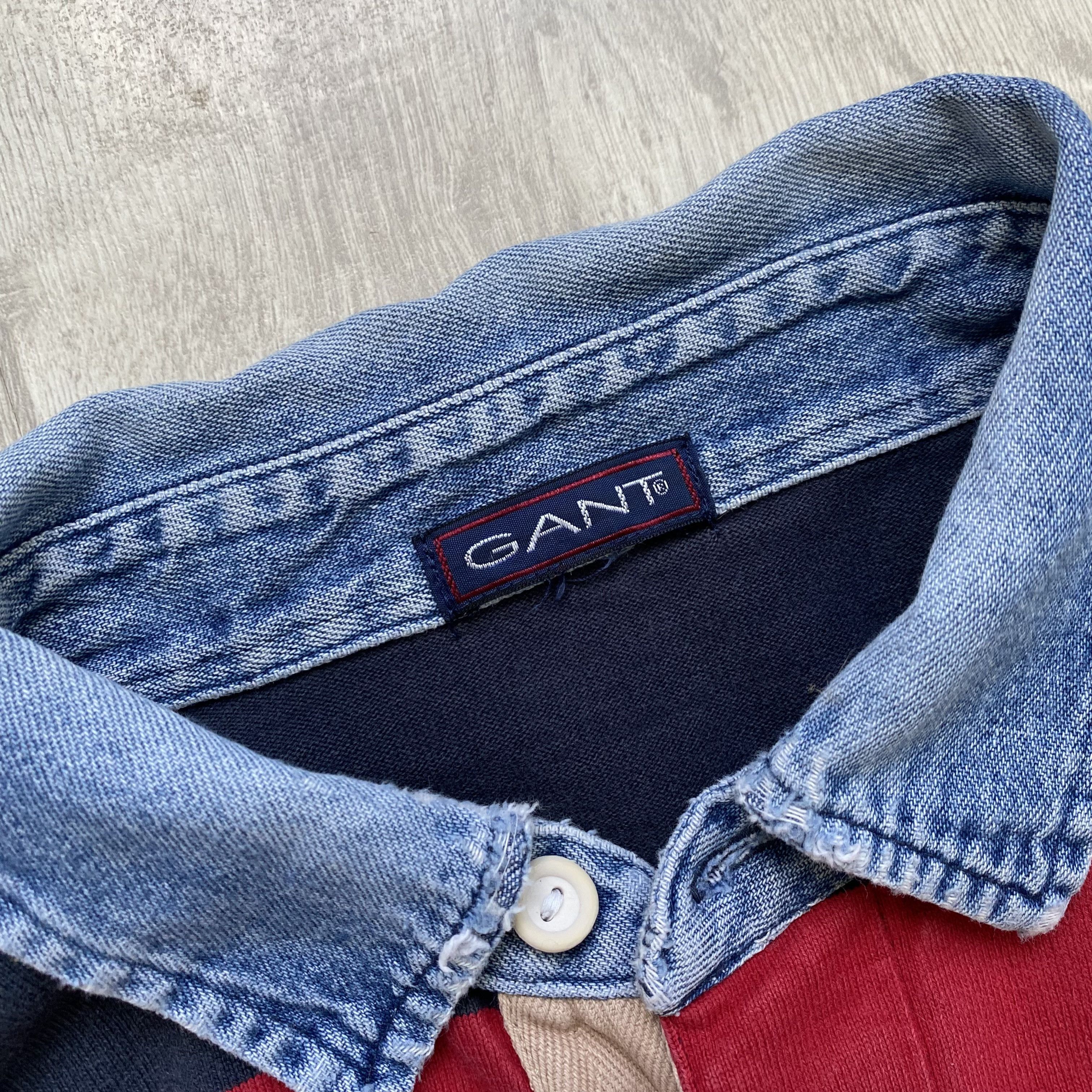 Polo Ralph Lauren Vintage 90s Gant USA stripped rugby shirt Faded Size US M / EU 48-50 / 2 - 4 Thumbnail