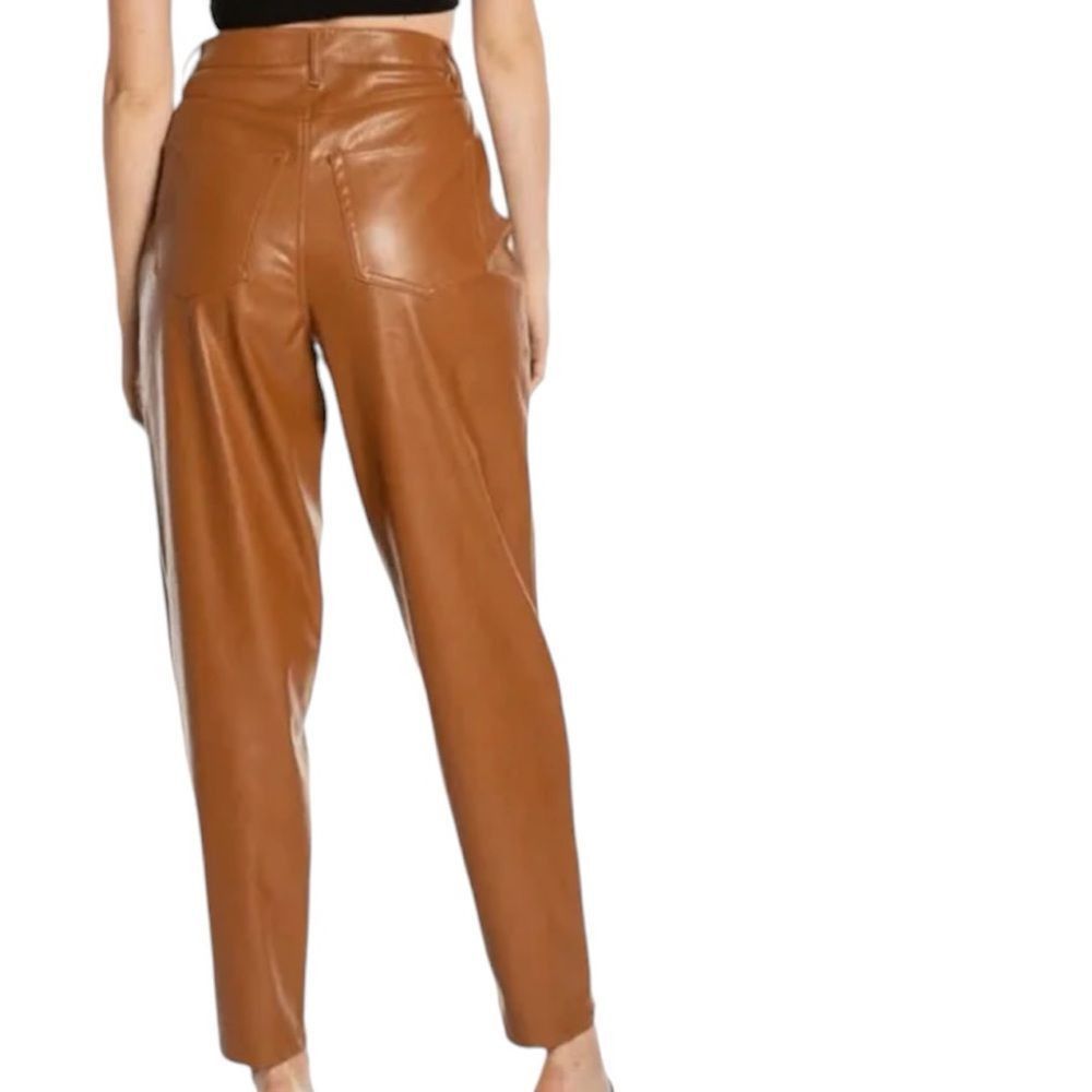 Juicy Couture JUICY COUTURE Rodeo Barrel Fit High Waist Faux Leather Pants Size 27" / US 4 / IT 40 - 2 Thumbnail