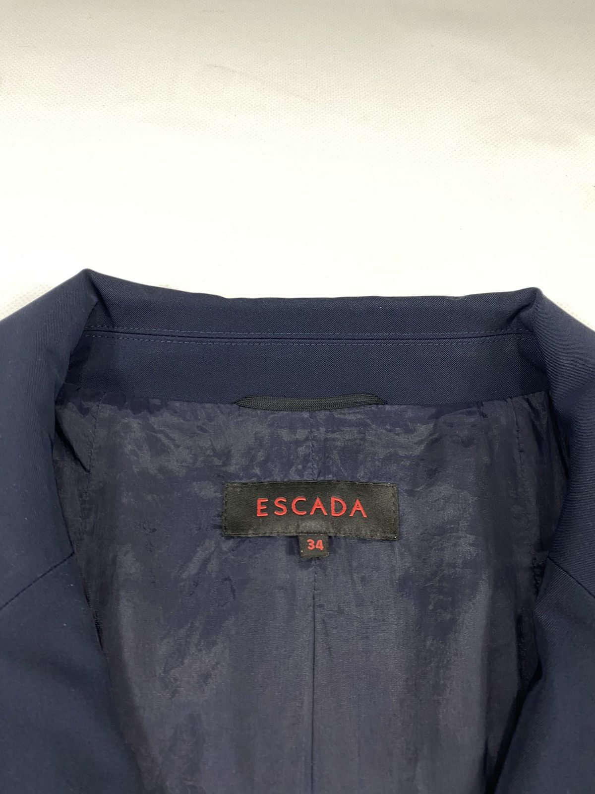 Escada 🔥LASTDROP🔥 Escada Shiny Navy Blue Gold Buttons Fitted Jacker Size S / US 4 / IT 40 - 10 Thumbnail
