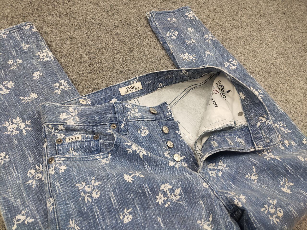 Polo Ralph Lauren Vintage Polo Ralph Lauren Slim Callen Pattern Denim Jeans Size 25" / US 0 / IT 36 - 9 Thumbnail