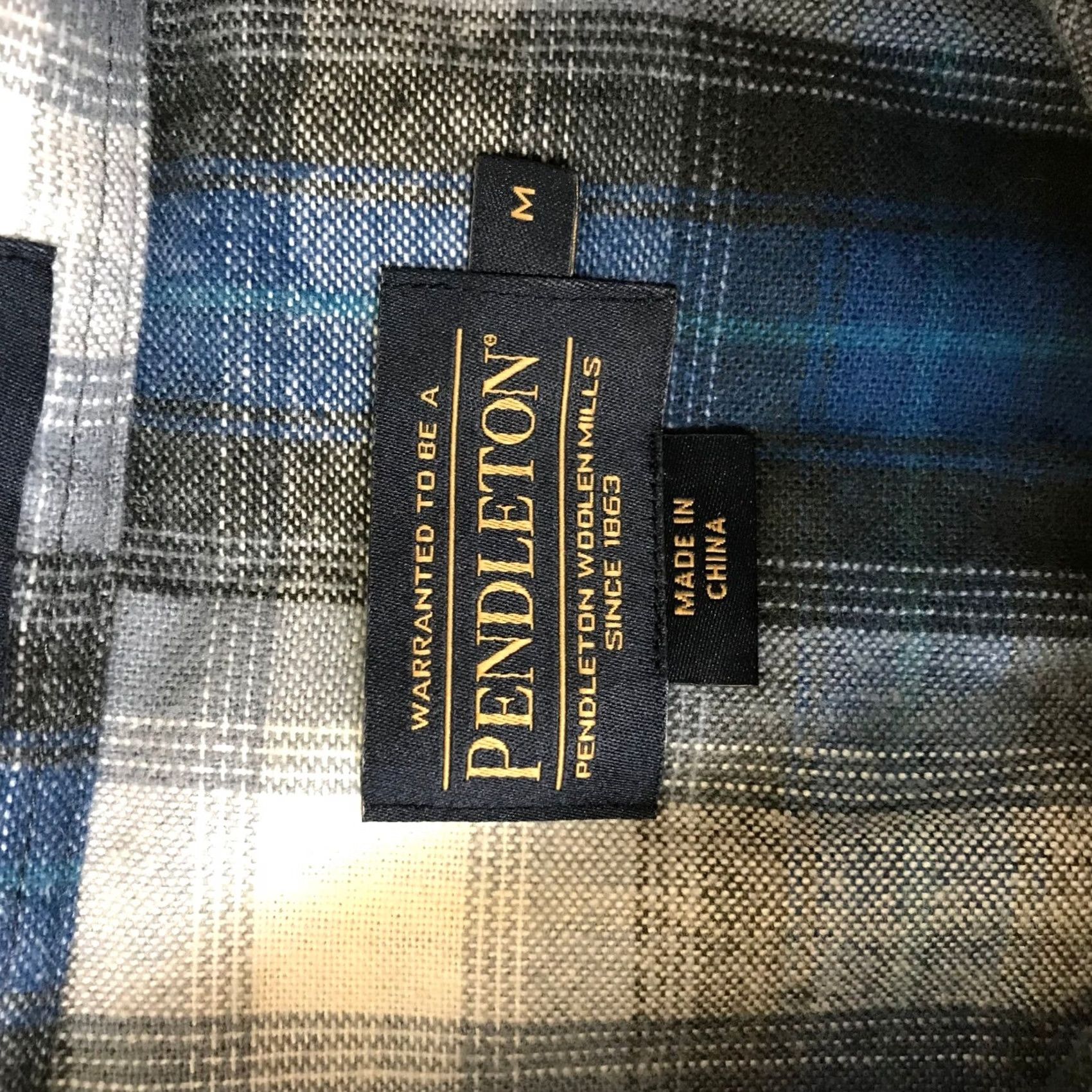 Pendleton Pendleton Shirt Mens M Mason Blue Plaid Flannel Button Down Long Sleeve Size Size US M / EU 48-50 / 2 - 7 Thumbnail