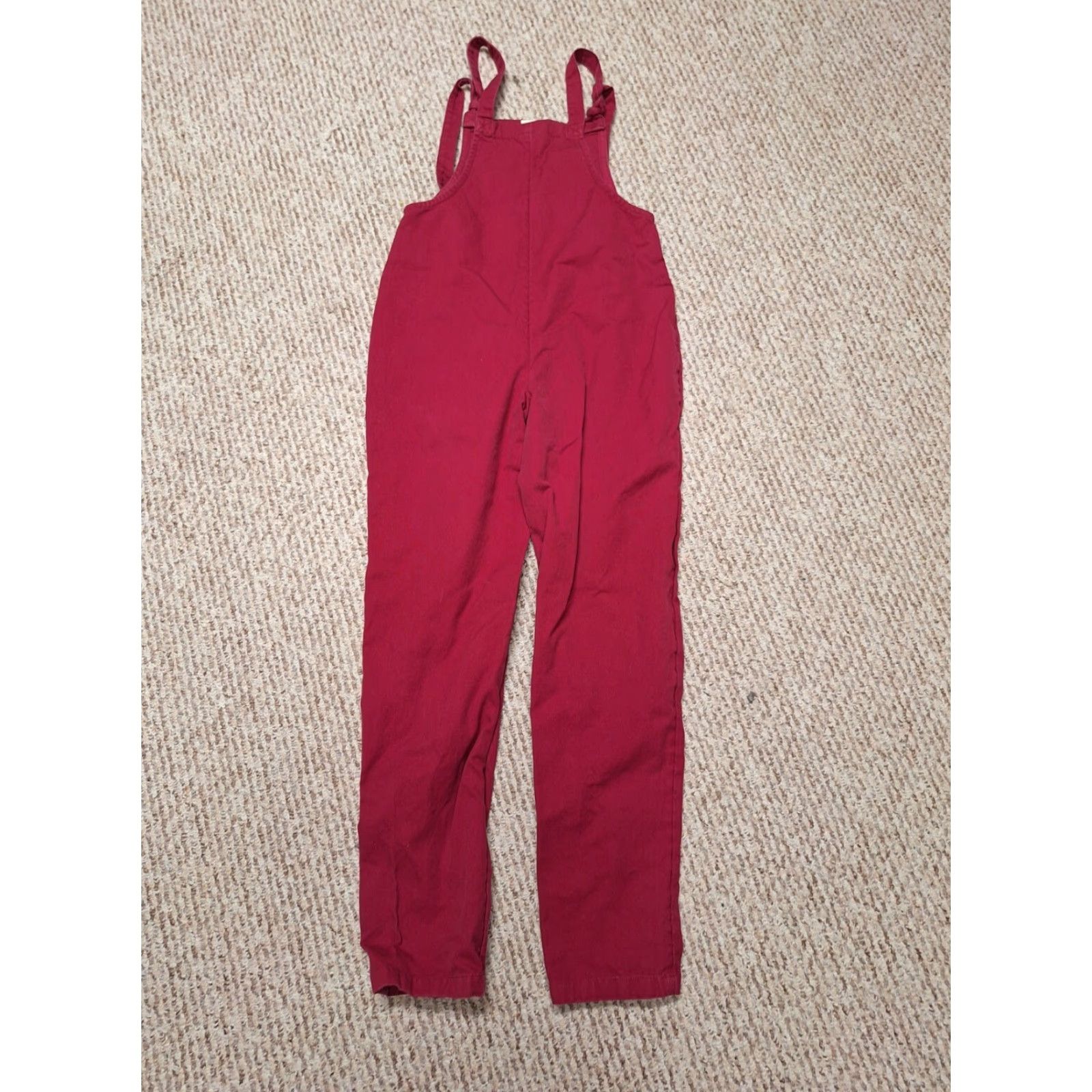 Vintage LUCY and YAK Overalls Retro Rare Dungarees 2R Women Red/Burgundy 2R Retro Overall Women US 2R Size 26" / US 2 / IT 38 - 4 Thumbnail