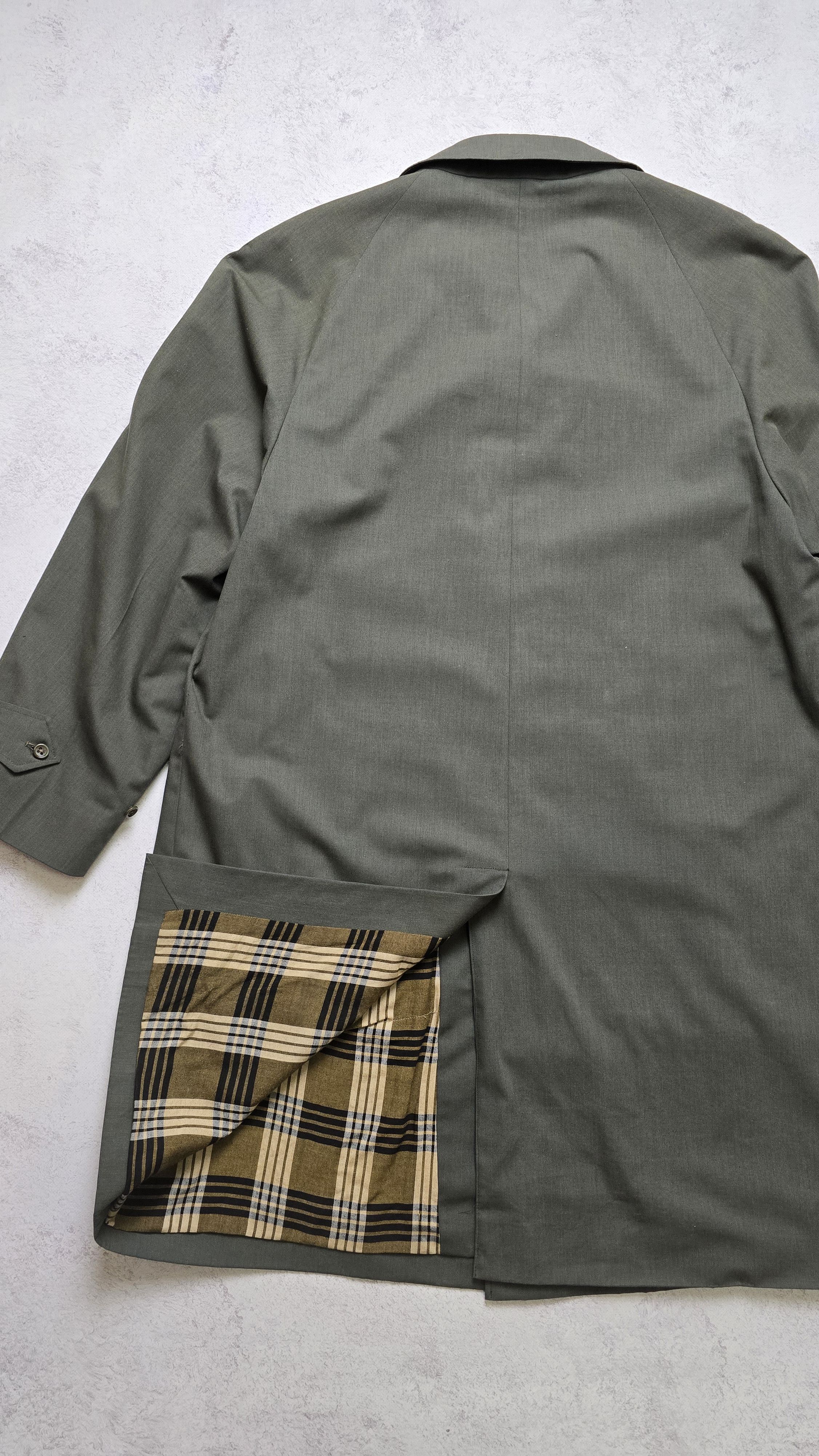 Burberry Vintage Burberrys Mac Coat Men’s 42R L Olive Green Balmacaan Size US L / EU 52-54 / 3 - 6 Thumbnail