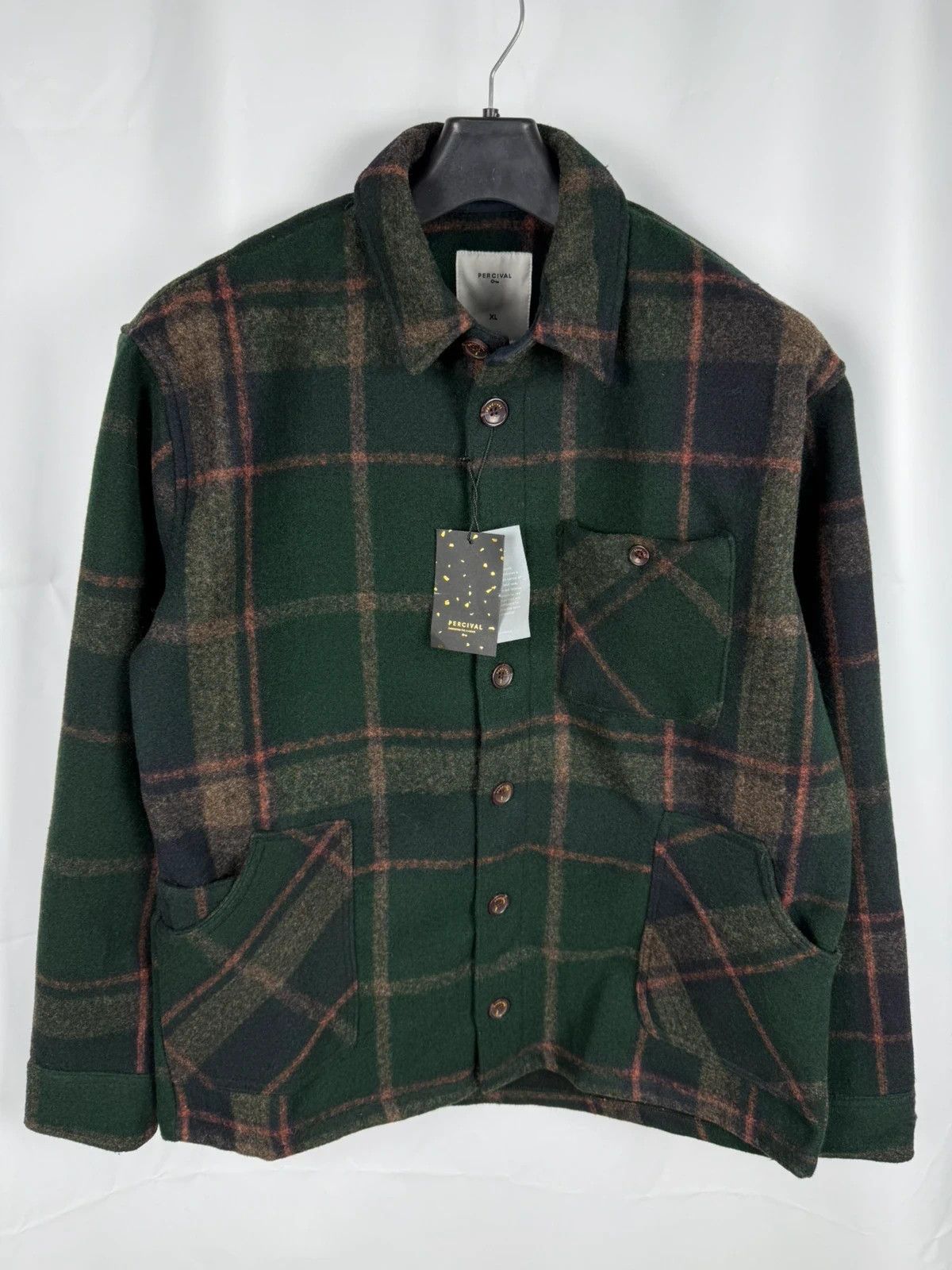 Percival Percival Plaid Warm Shaket Dax Button Up Polyester size XL Size US XL / EU 56 / 4 - 1 Thumbnail
