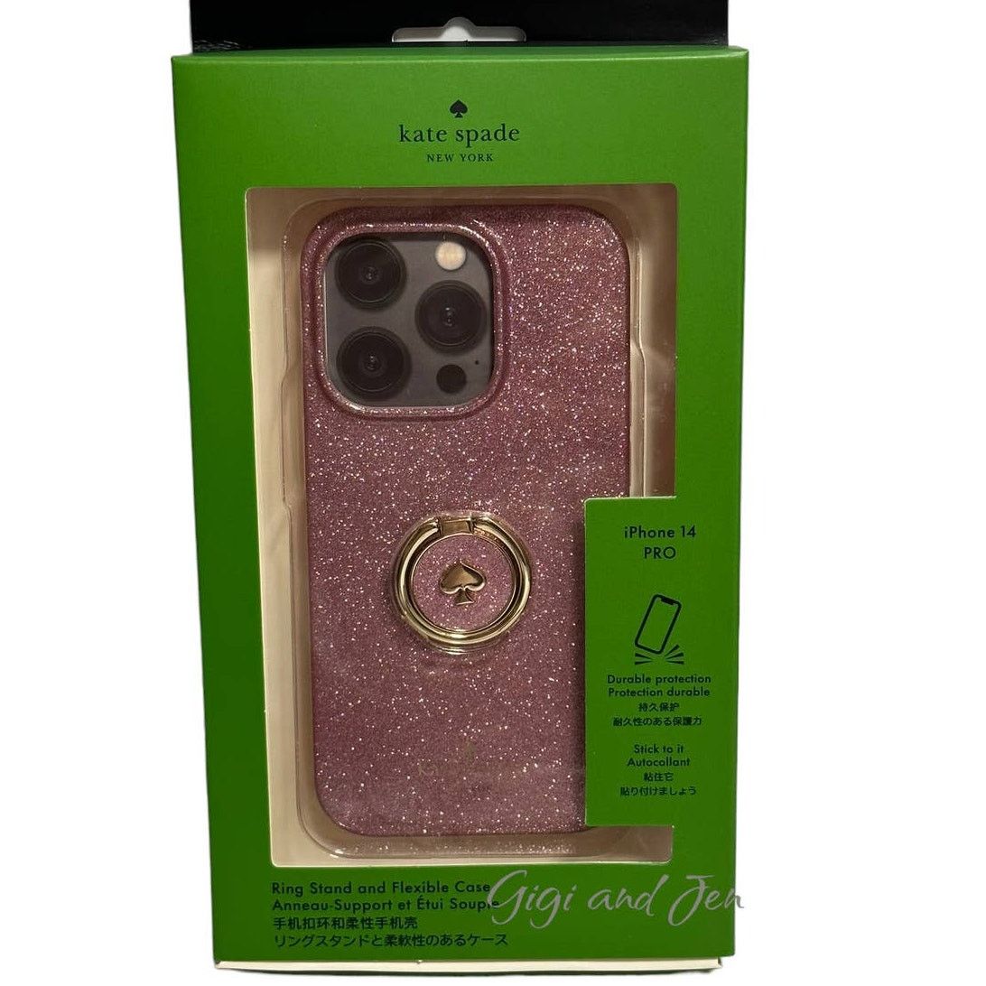 Kate Spade Kate spade Glitter Stability Ring iPhone 14 PRO Case Size ONE SIZE - 1 Thumbnail