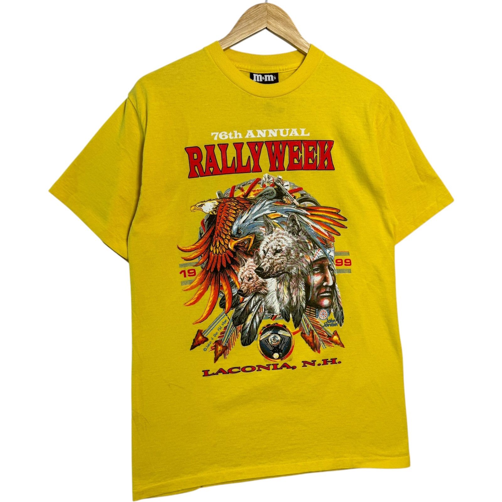 Vintage Vintage 76th Annual Rally Week Native Symbols 90s Tee M Size US M / EU 48-50 / 2 - 4 Thumbnail