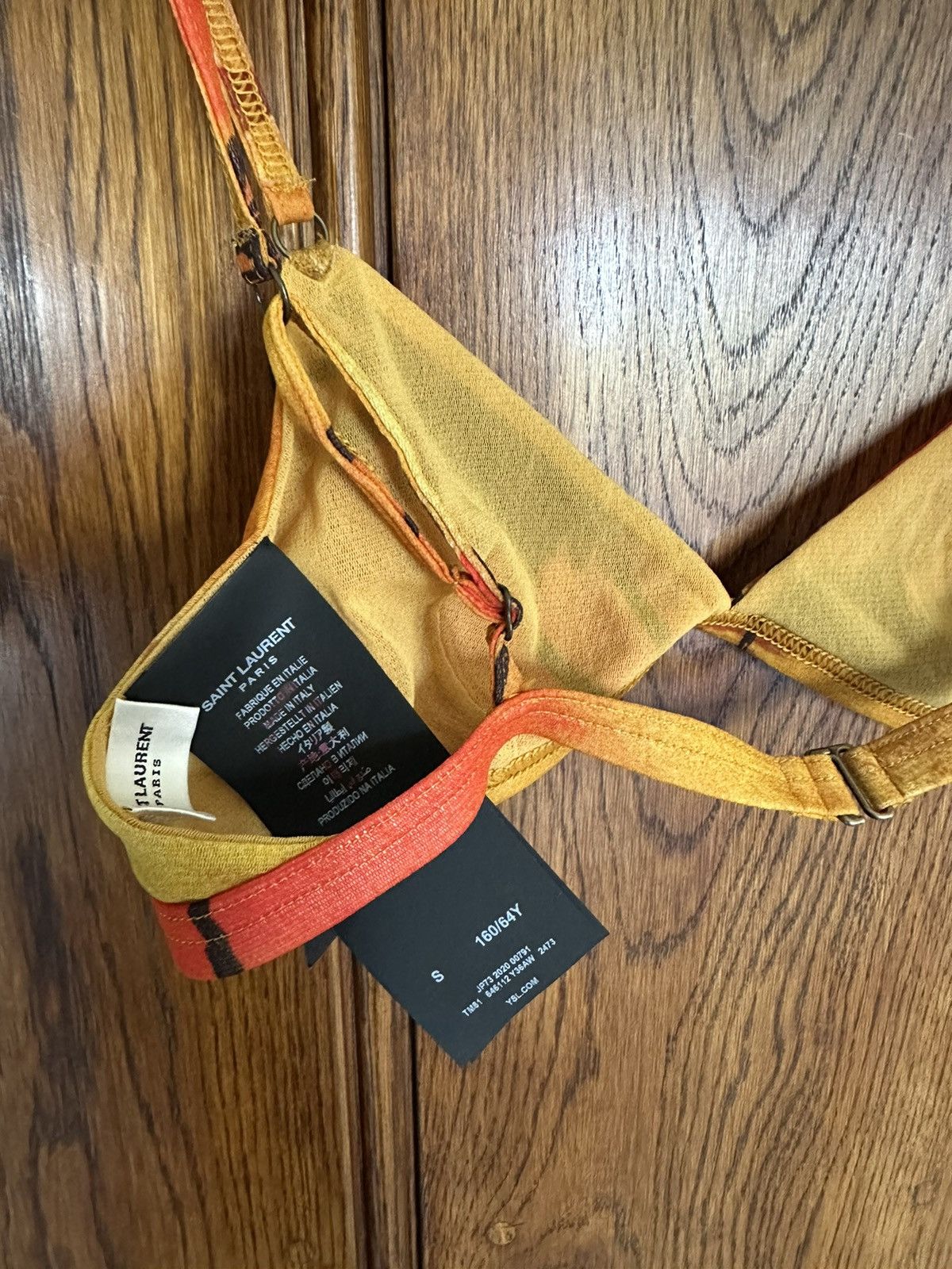 Saint Laurent Paris $590 Saint Laurent palm tree bra brassiere top S Size ONE SIZE - 6 Thumbnail