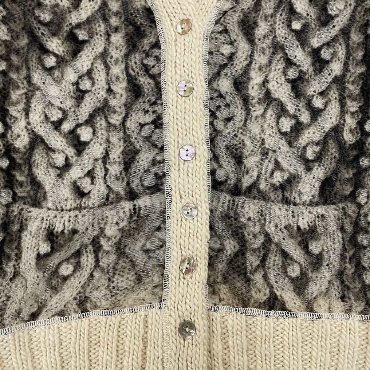 Jean Paul Gaultier Jean Paul Gaultier Trompe L´oeil Knit Cardigan Mesh Vintage Size US M / EU 48-50 / 2 - 3 Thumbnail