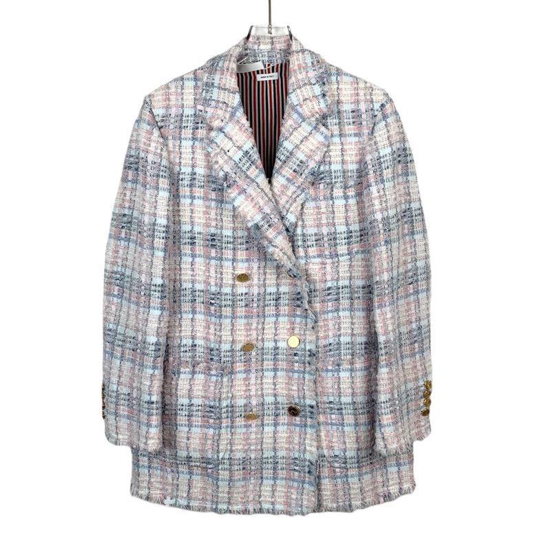 Thom Browne Thom Browne Double-Breasted Wool Coat - dmc Size US M / EU 48-50 / 2 - 1 Thumbnail