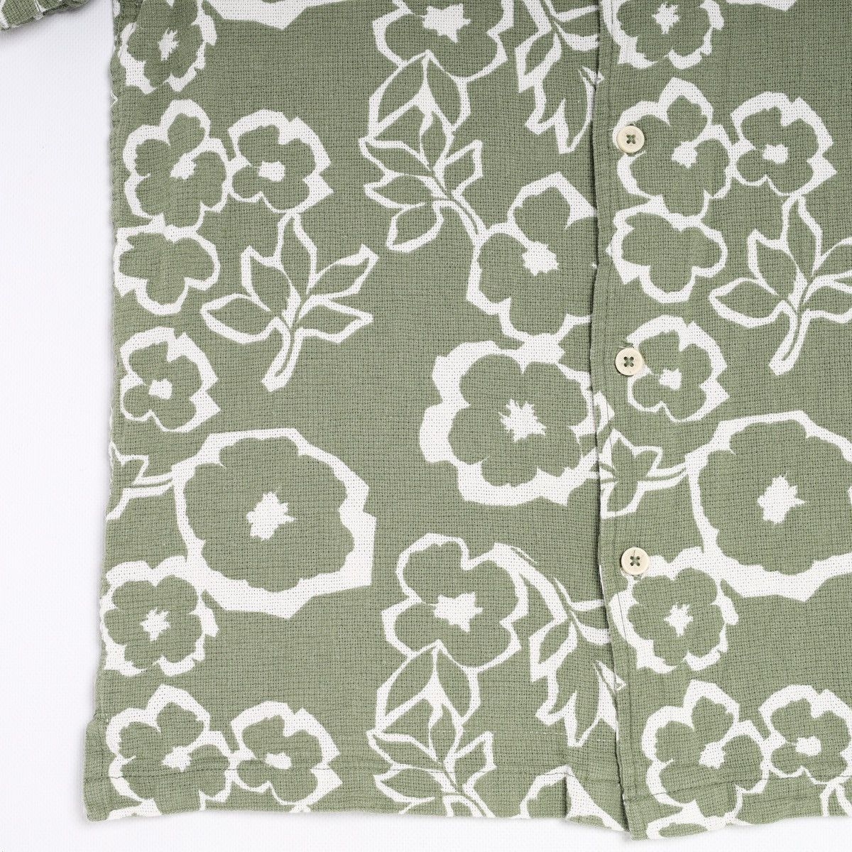 Folk Folk Printed Flower Floral Short Sleeve Shirt Green Size US S / EU 44-46 / 1 - 3 Thumbnail