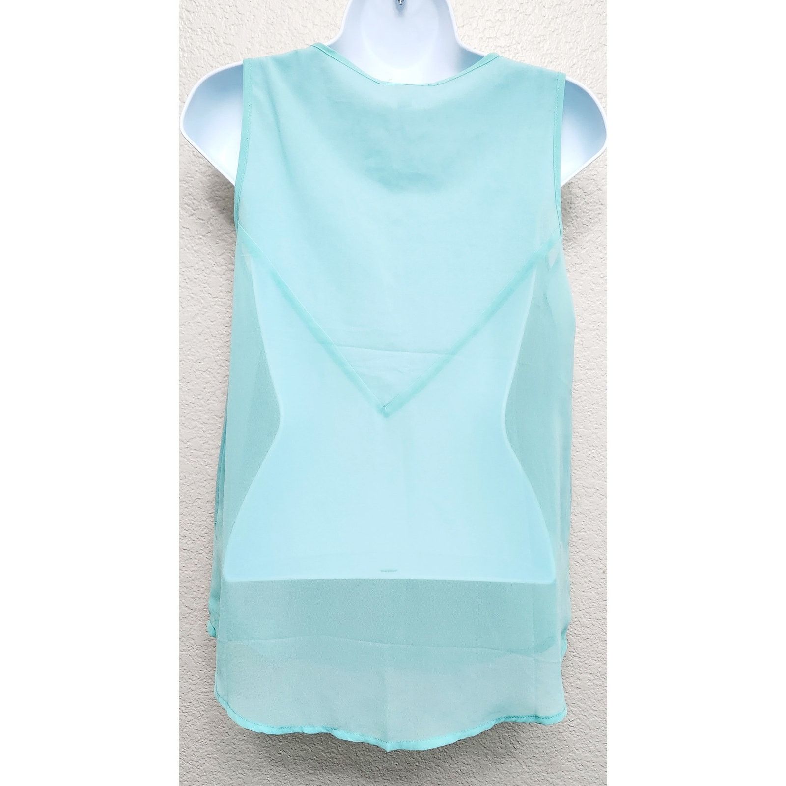 Other Mine Teal Sleeveless Button Up Top Small Lightweight Size S / US 4 / IT 40 - 4 Thumbnail
