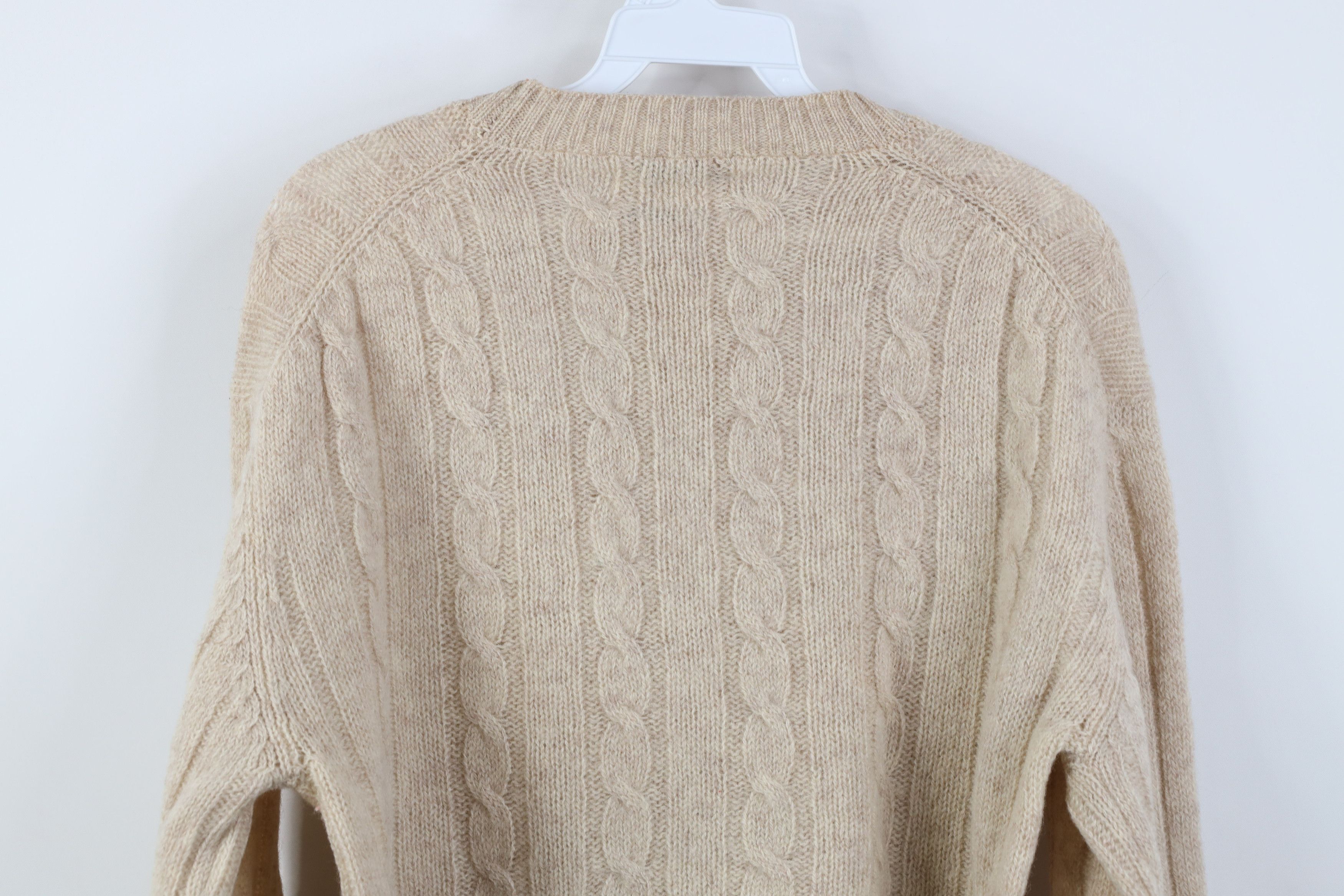 Vintage Vintage 70s Streetwear Shetland Wool Cable Knit Sweater Size L / US 10 / IT 46 - 11 Thumbnail