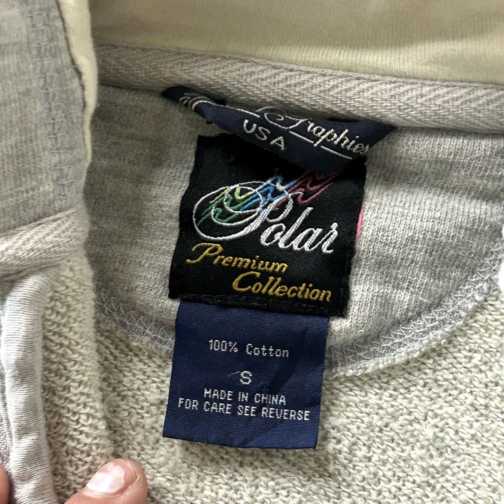 Vintage Mens Small Alaska Hoodie Polar Graphics Gray Full Zip Fleece Sweatshirt Size US S / EU 44-46 / 1 - 5 Thumbnail