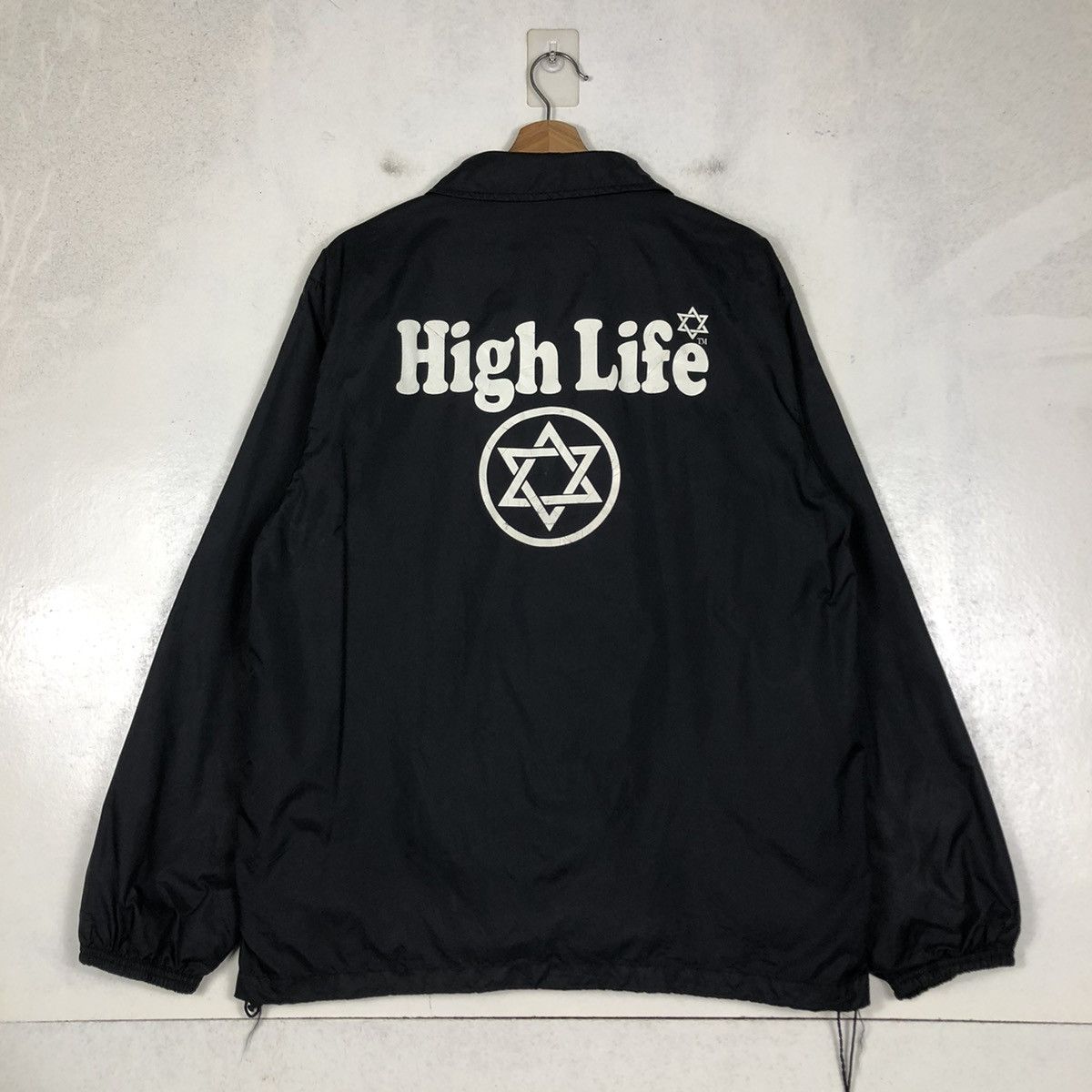 Japanese Brand 📌VINTAGE LIGHT JACKET BIKER HIGH LIFE BIG LOGO DESIGN Size US L / EU 52-54 / 3 - 9 Thumbnail