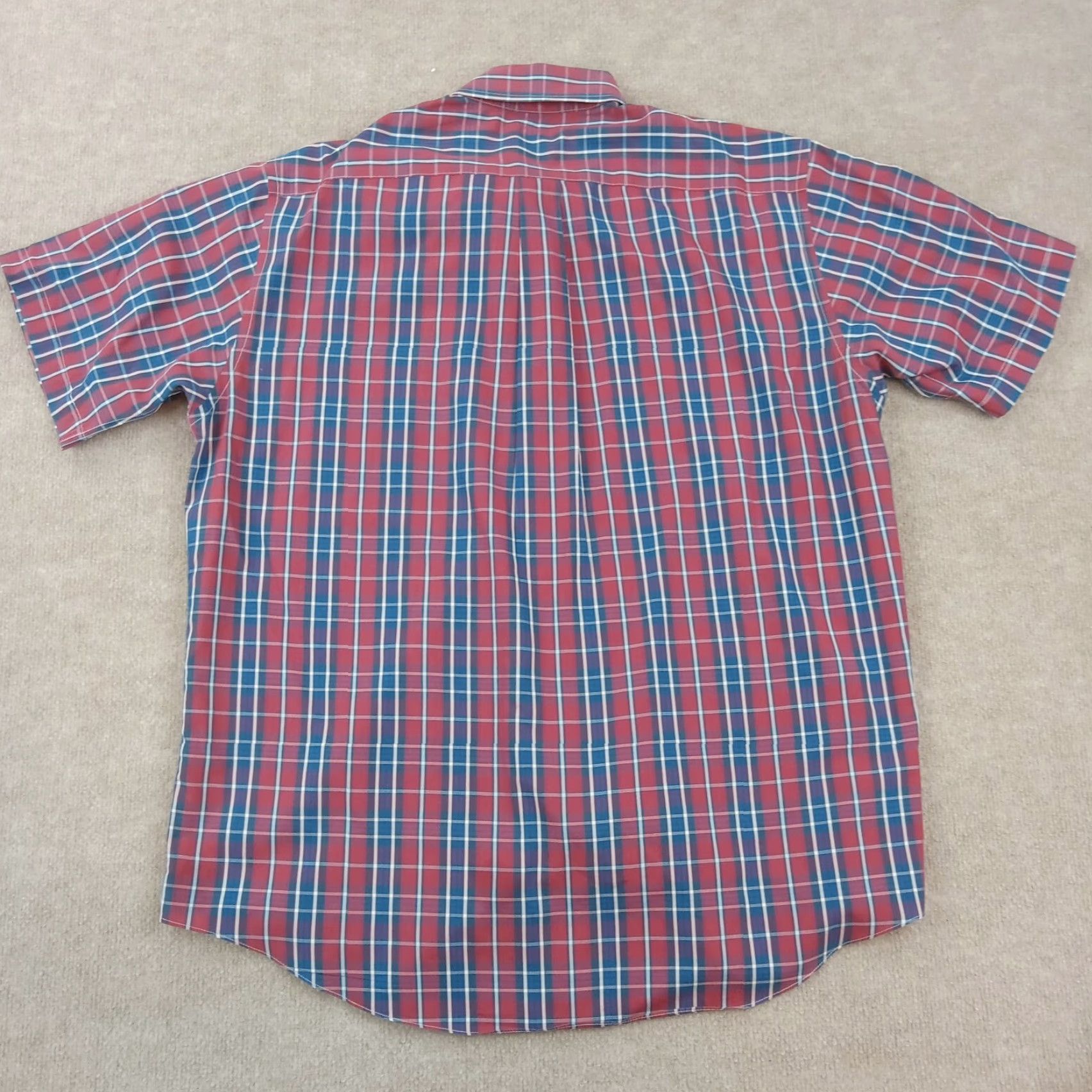 Brooks Brothers Brooks Brothers Blue Plaid Mens Large Short Sleeve Button Down Shirt Size US L / EU 52-54 / 3 - 7 Thumbnail