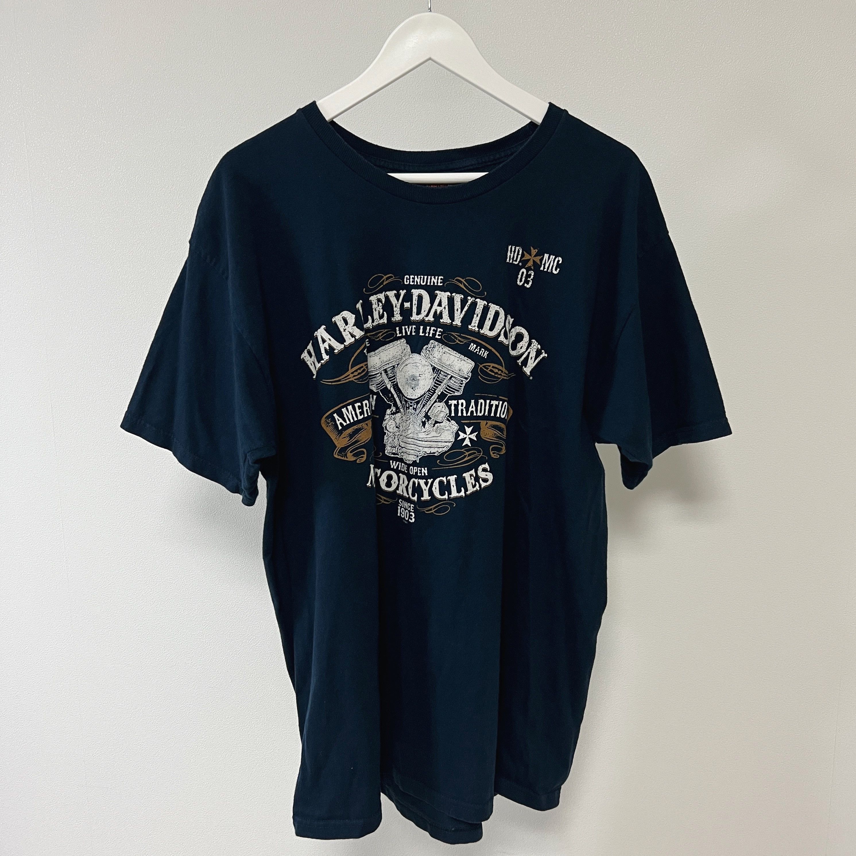 Harley Davidson Harley Davidson Navy Motorcycle Korea Seoul T-shirt Size US M / EU 48-50 / 2 - 1 Thumbnail