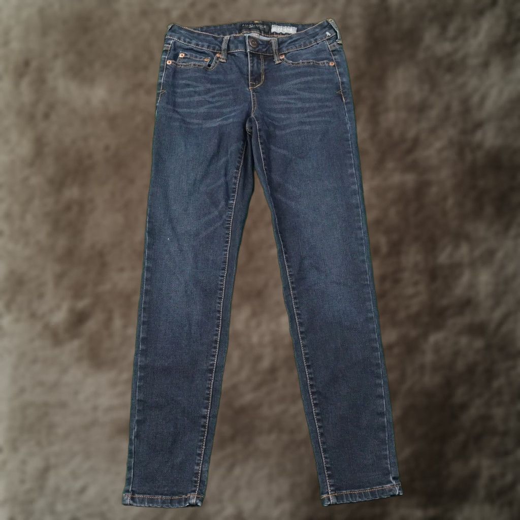 Aeropostale Aeropostale Jegging Jeans Womens 0 Short Blue Dark Wash Stretch Skinny Denim -E3 Size 25" / US 0 / IT 36 - 1 Thumbnail