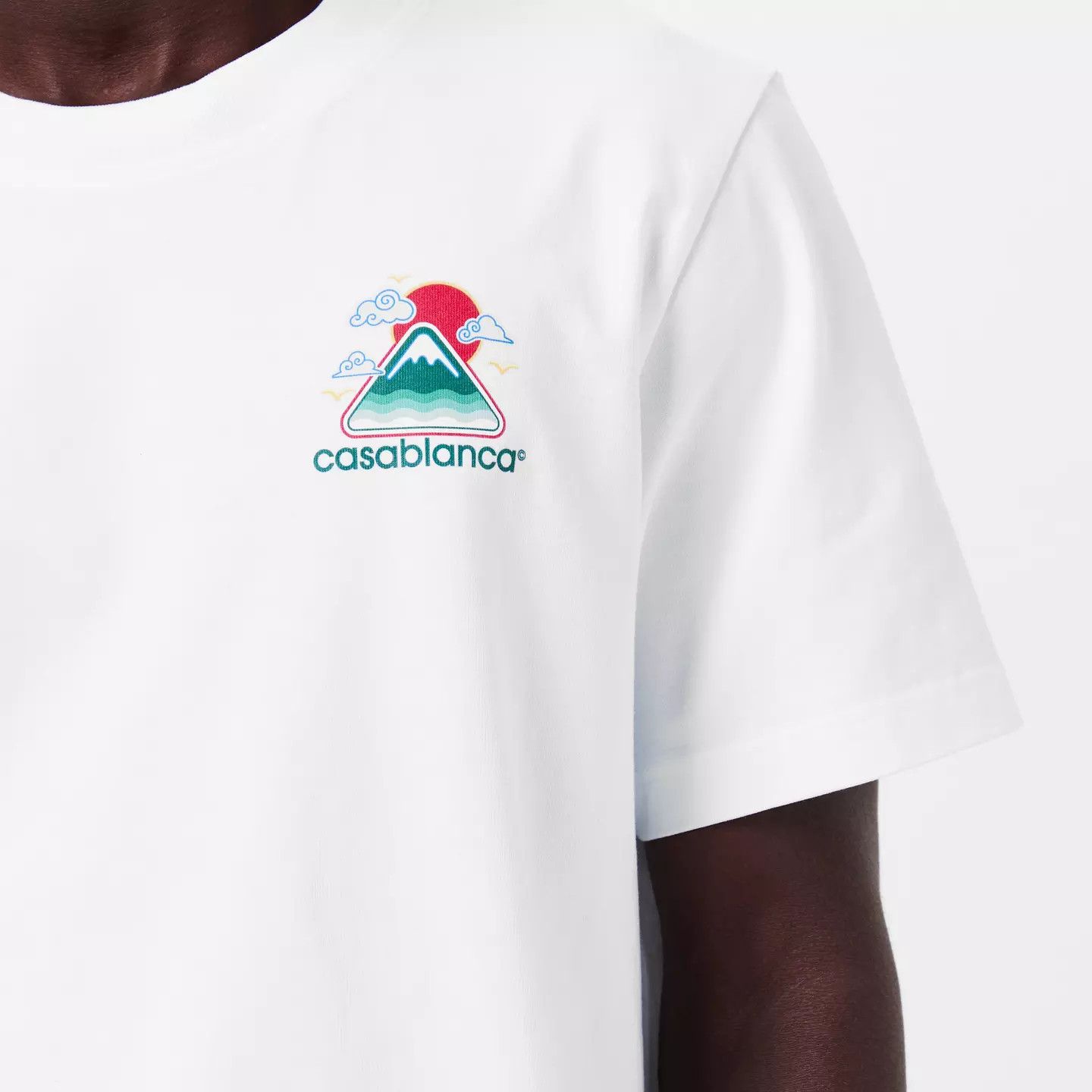 Casablanca o1g2r1mq0426 Montagne Ondulee T-Shirt in White Size US S / EU 44-46 / 1 - 4 Thumbnail