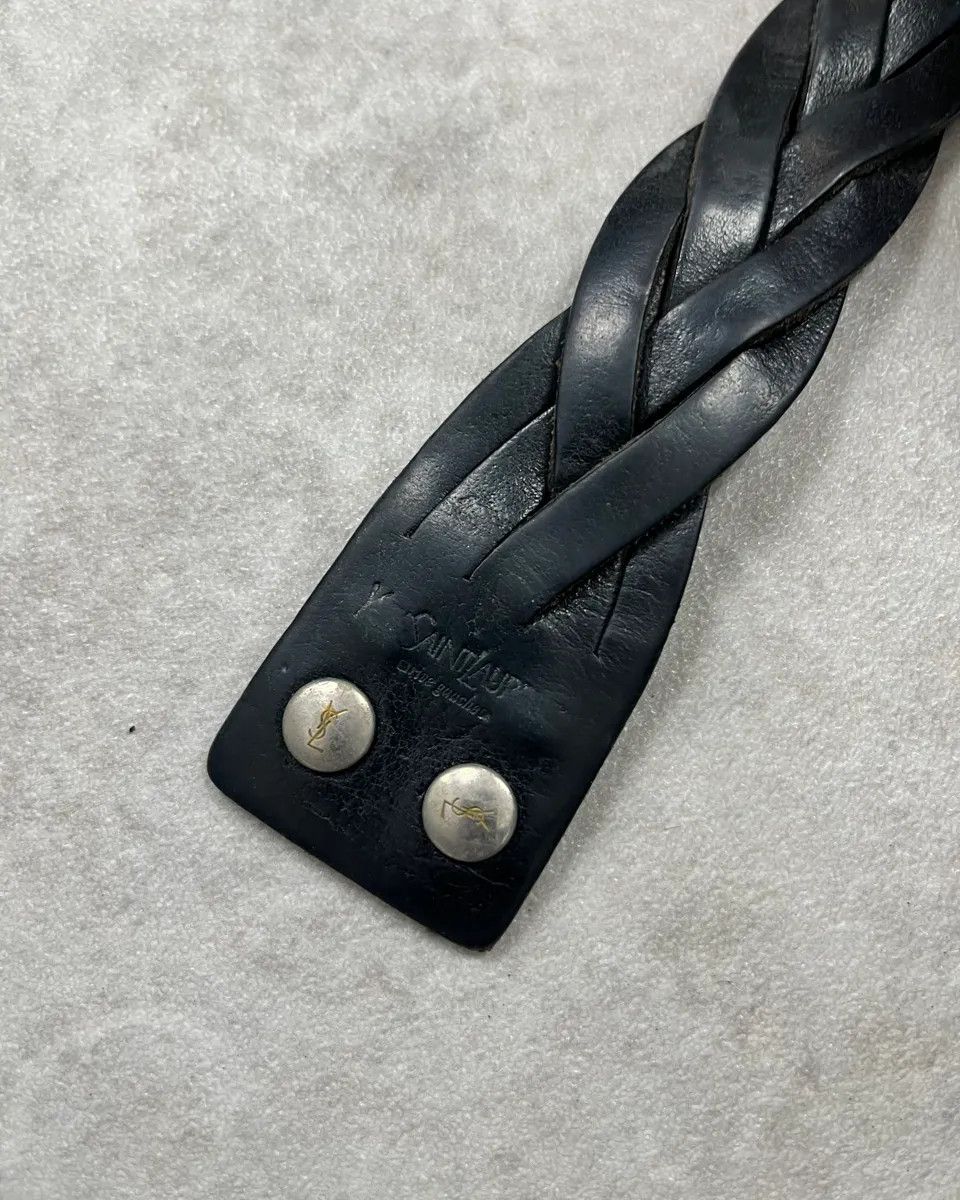 Yves Saint Laurent Yves Saint Laurent Black Leather Wrap Bracelet Size ONE SIZE - 6 Thumbnail