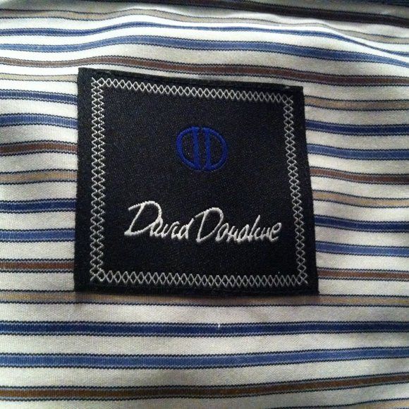 David Donahue DAVID DONAHUE MEN'S 100%COTTON DRESS SHIRT SIZE: 17.5/34-35 Size US XL / EU 56 / 4 - 6 Thumbnail