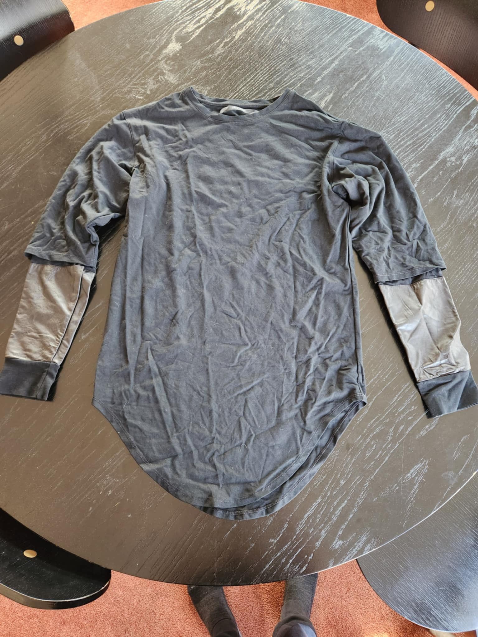 Pyer Moss Pyer Moss Long sleeve shirt with leather sleeves Size US L / EU 52-54 / 3 - 3 Thumbnail