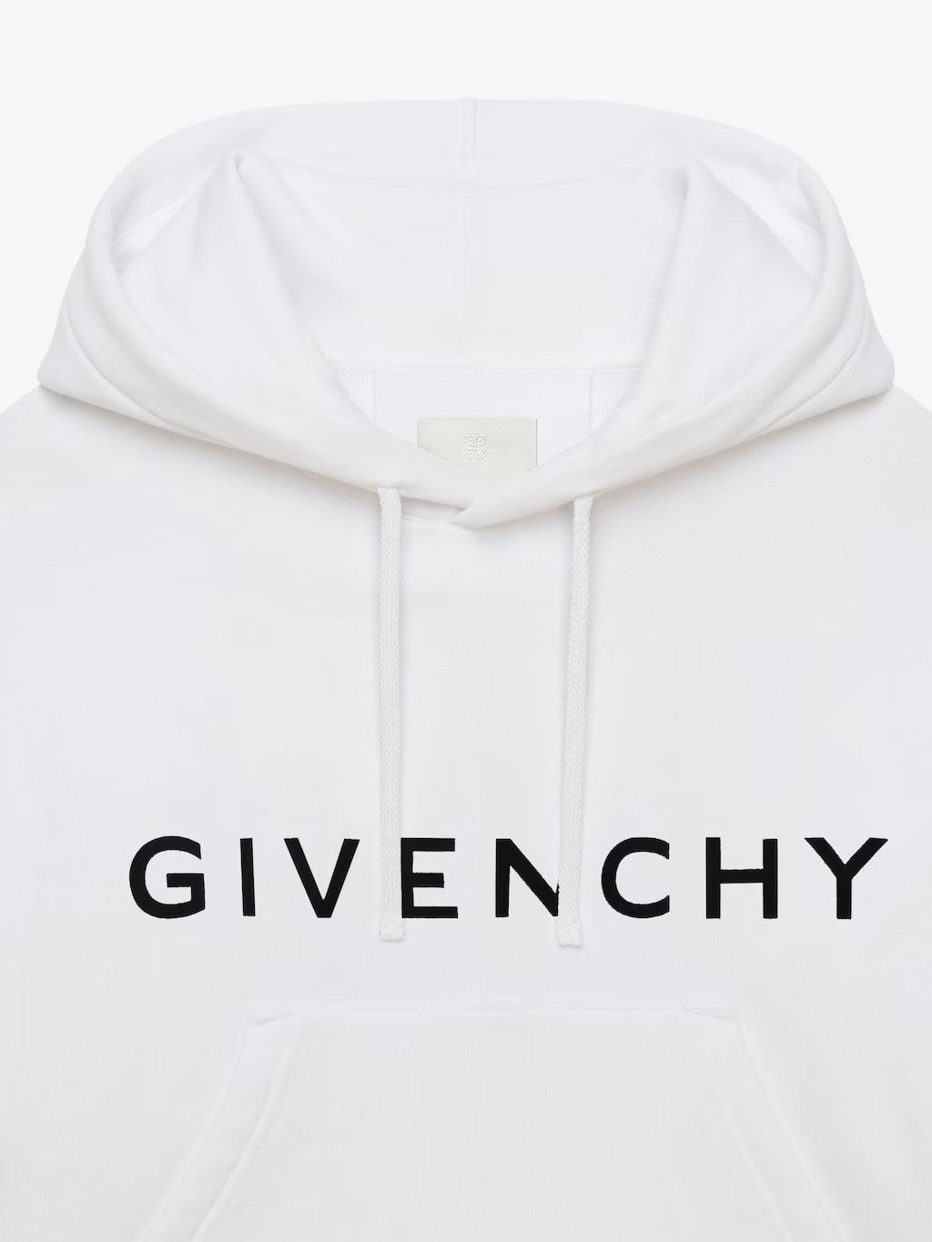 Givenchy o1srvl11e0625 Archetype Cropped Hoodie in White Size S / US 4 / IT 40 - 5 Thumbnail