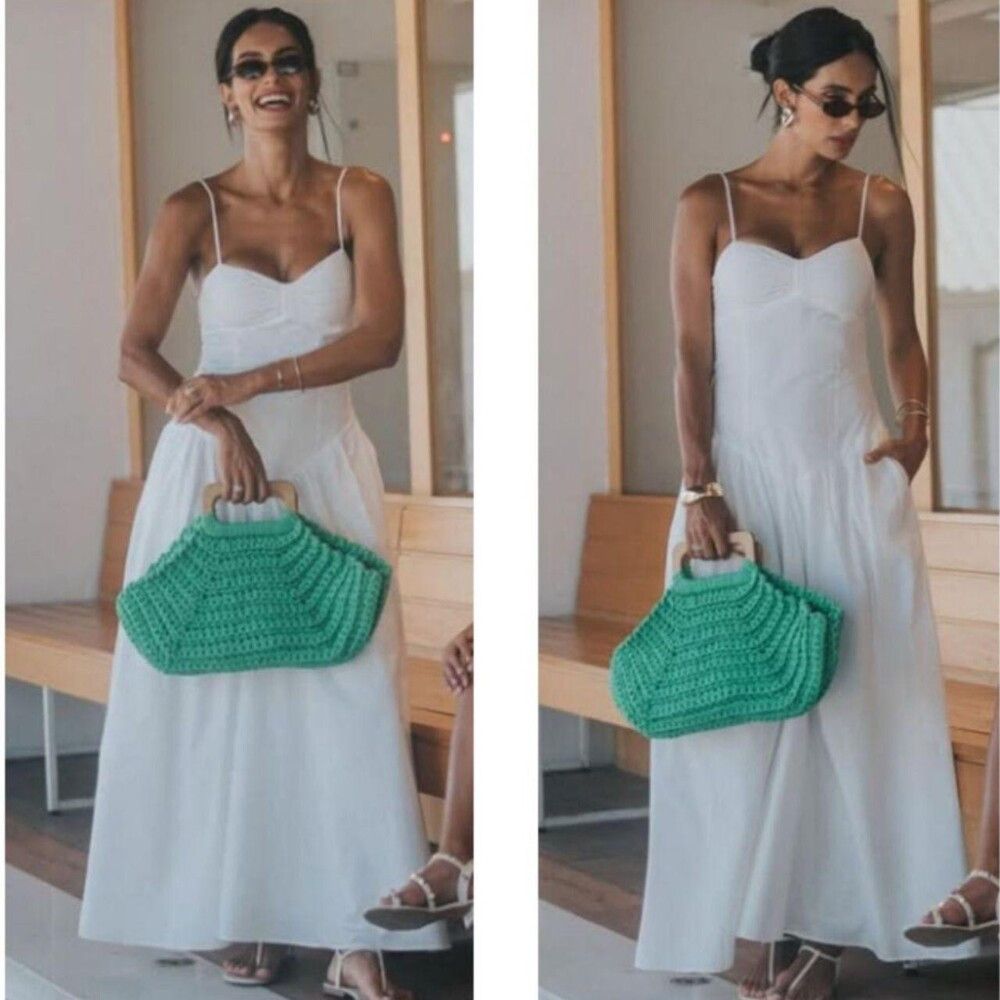 Zara Zara White Cotton Strappy Gabardine Dress Size XS / US 0-2 / IT 36-38 - 2 Thumbnail