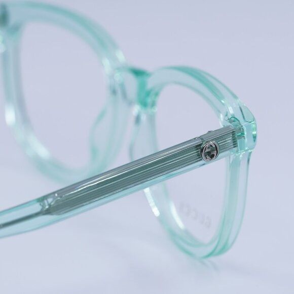 Gucci Gucci GG1687O 004 Eyeglasses Transparent Green 52mm Square Size ONE SIZE - 5 Thumbnail
