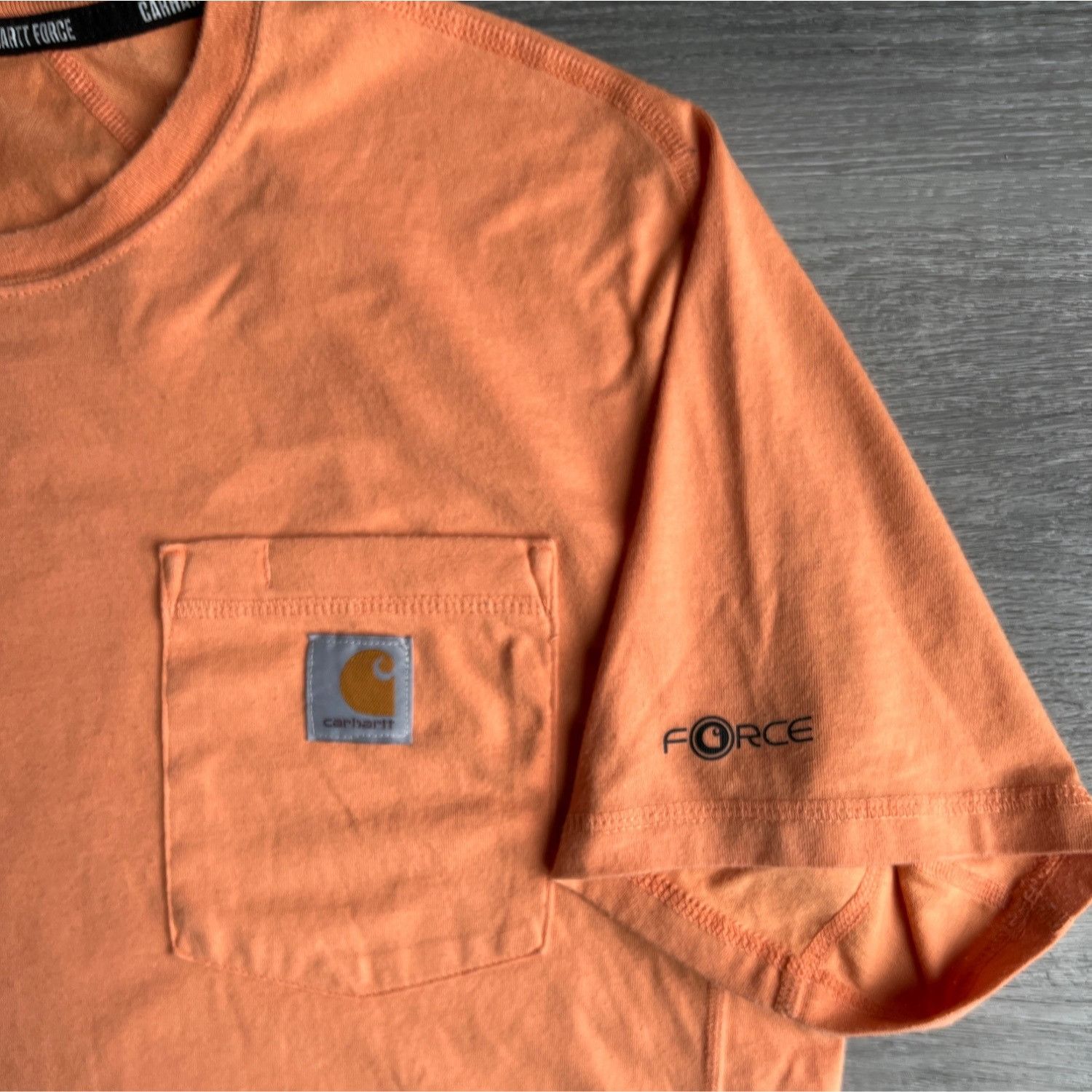 Carhartt Carhartt Force Mens Orange Relaxed Fit T-Shirt With Pocket M Size US M / EU 48-50 / 2 - 4 Thumbnail