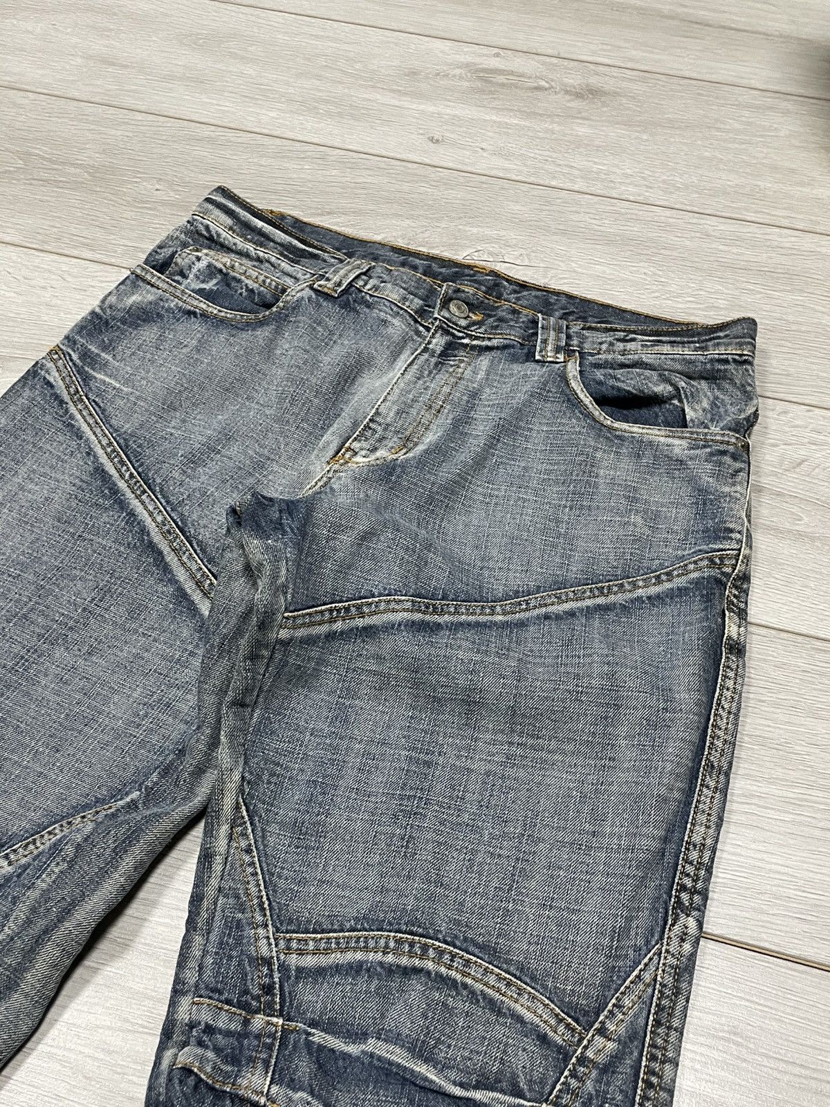 Vintage Avant garde Identical Y2K vintage stripes wide pants jeans Size US 34 / EU 50 - 6 Thumbnail